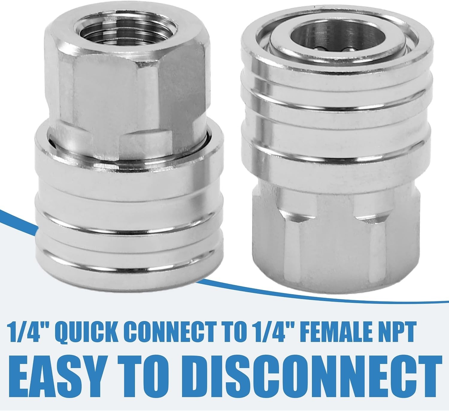 Durable Stainless Steel 1/4″ Quick Connect Pressure Washer Fittings – 5000 PSI