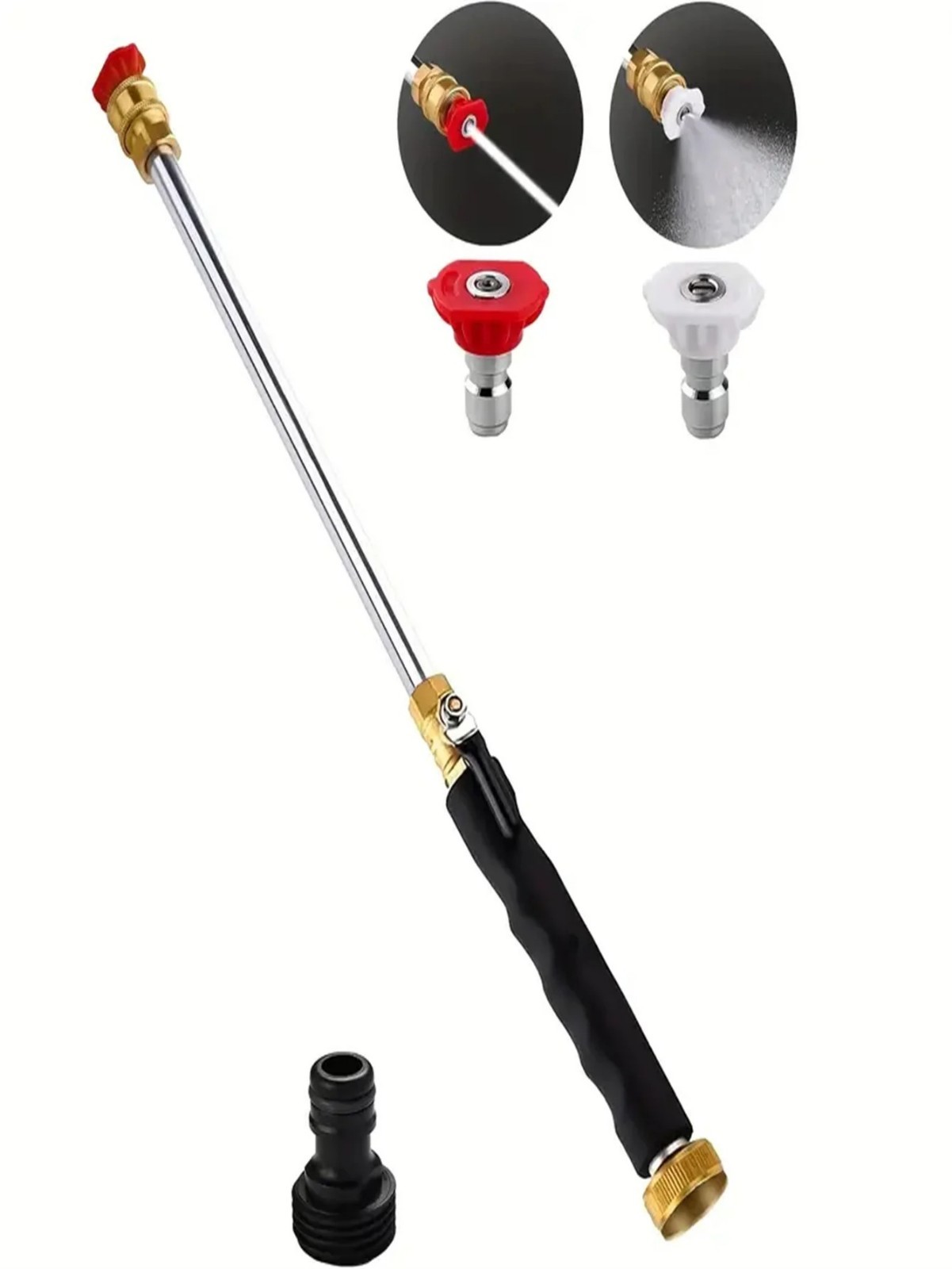High Pressure Washer Gun – Dual Nozzles, Garden Hose Compatible for Car & Patio