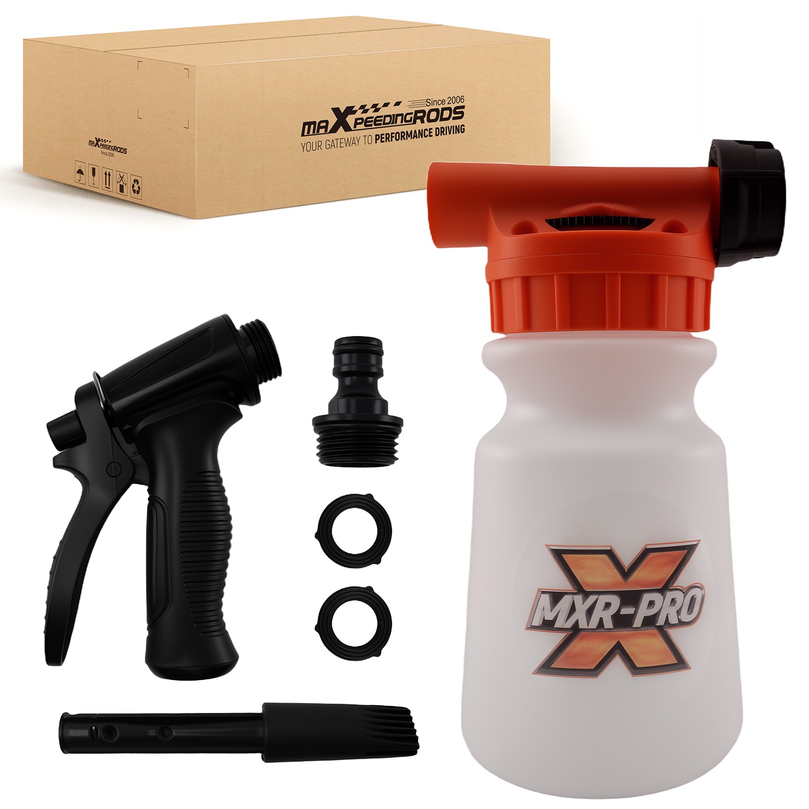 1L Car Wash Foam Cannon Adjustable Soap Sprayer for Garden Hose 3/4 Thread