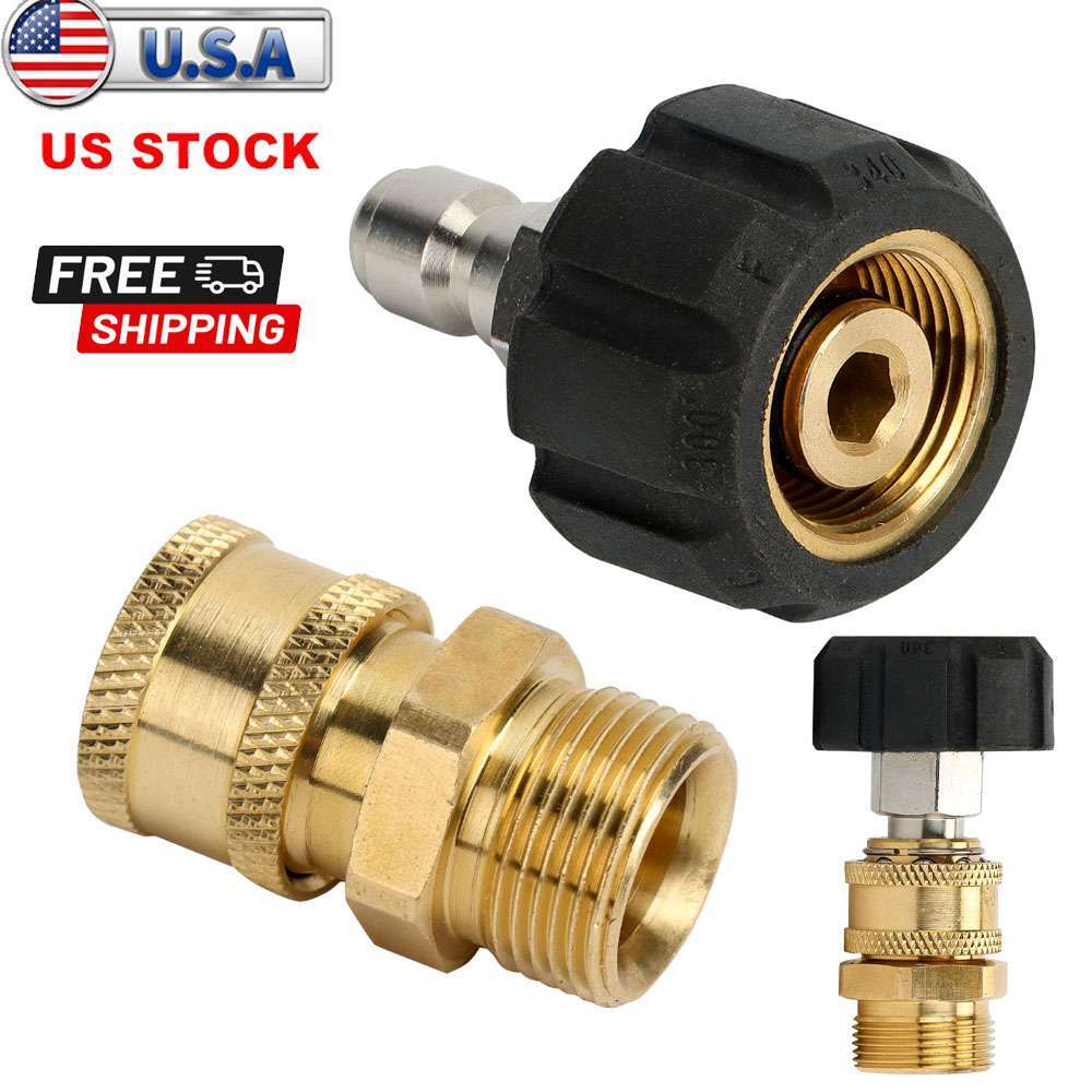 M22 Quick Connect Adapter Female to 1/4” Male Connector for Pressure Washer NEW