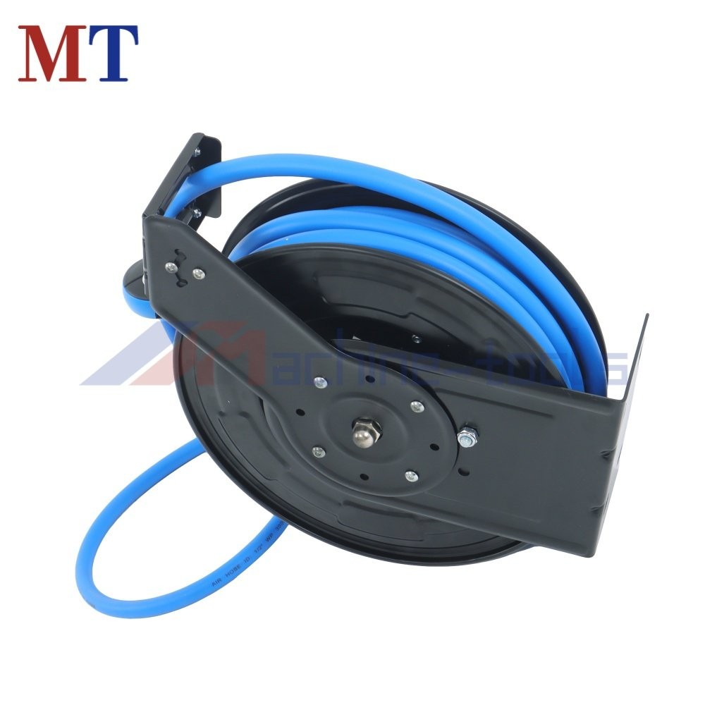 Air Hose Reel 1/2 in x 50 ft Wall Mount Auto Rewind Retractable Reel W/ Air Hose