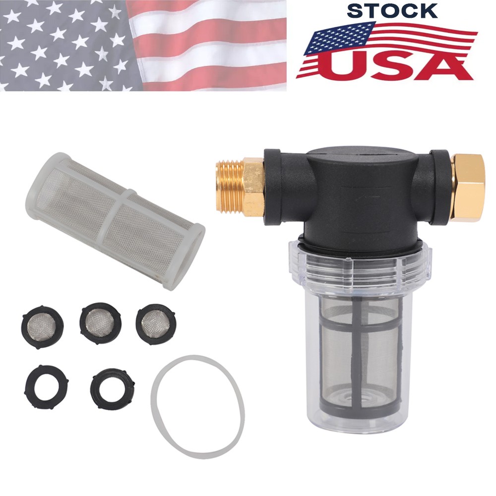 Garden Hose Inlet Filter Inline Water Pressure Washer Sediment Washing Machine