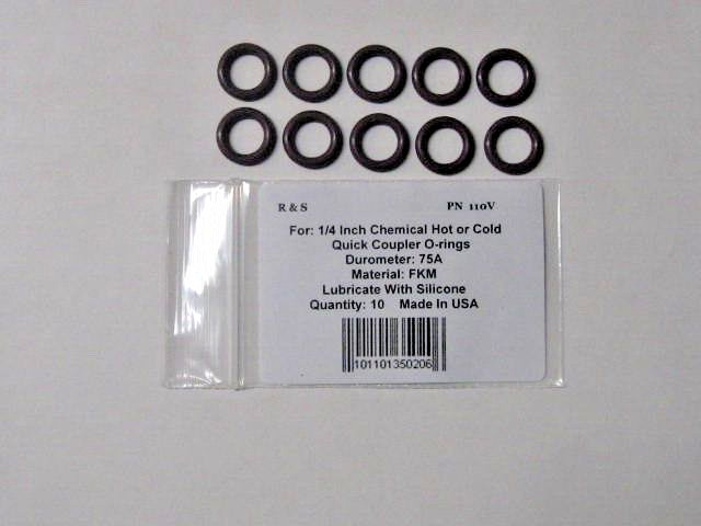10 1/4″ Chemical, HOT or Cold Quick Coupler O-rings / R&S 110V / FKM Material