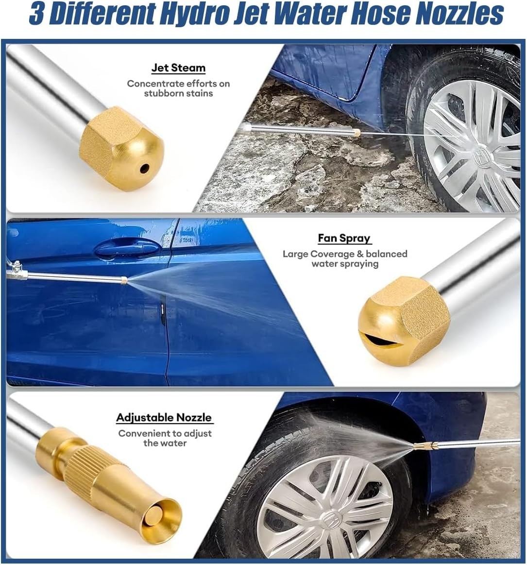 Magic Hydro Jet Power Washer with Universal Nozzle – Lightweight 18in Design