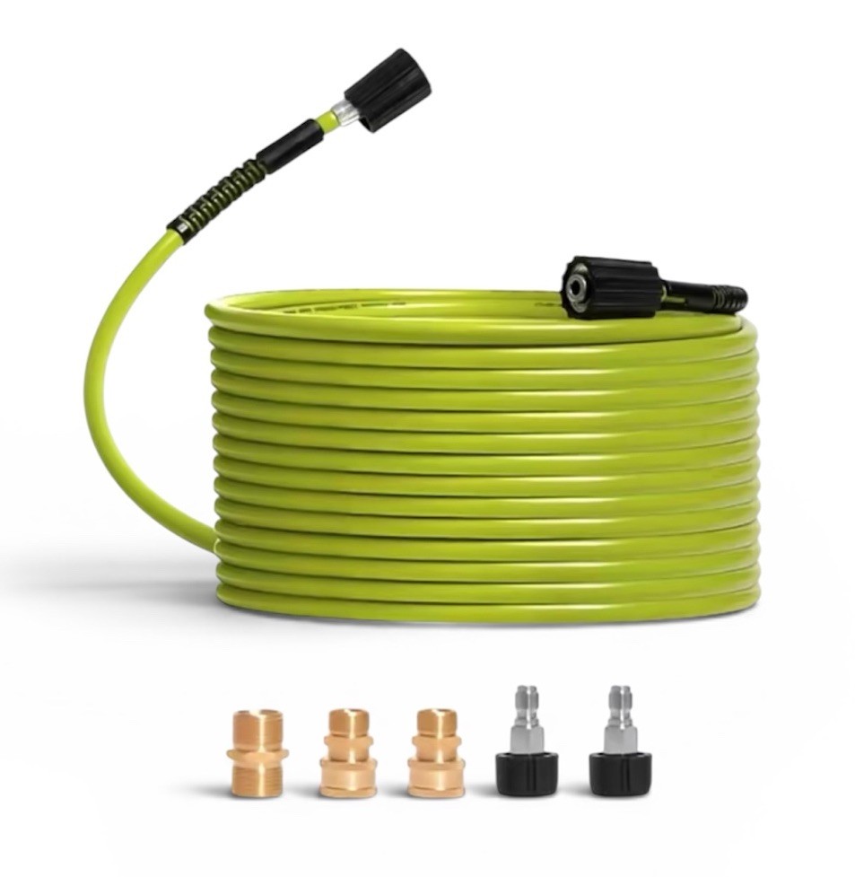 Pressure Washer Hose 1/4” 50ft Power Washer 3600 PSI Ryobi, Greenworks