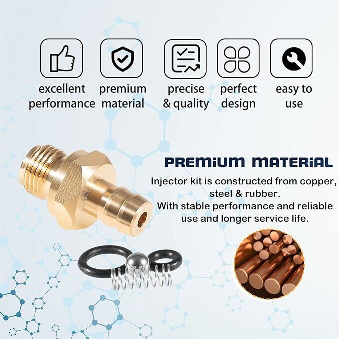 Chemical Injector Kit,Soap Injector for Pressure Washer,1/8In 27 Male BSP Thread
