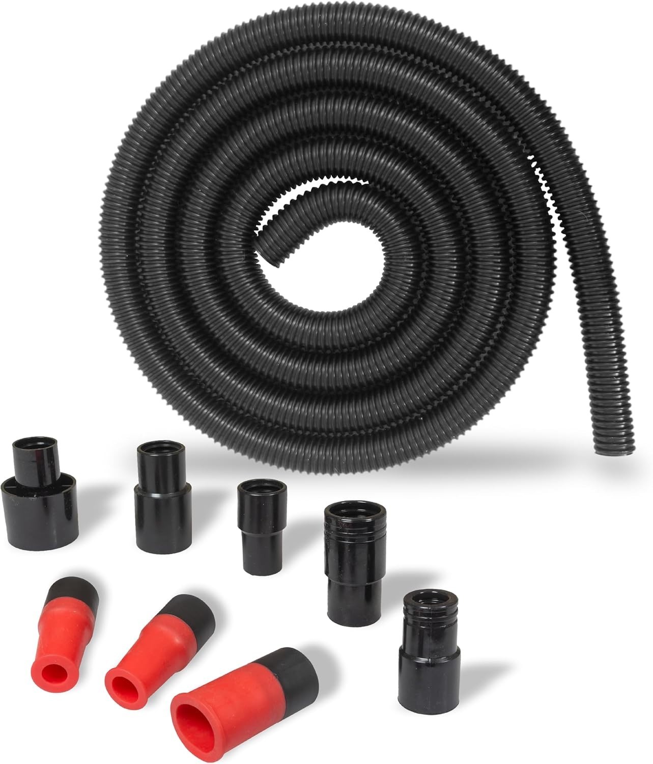 10-Foot Heavy-Duty Dust Collection Hose with Easy-Connect Sili Fit Fittings