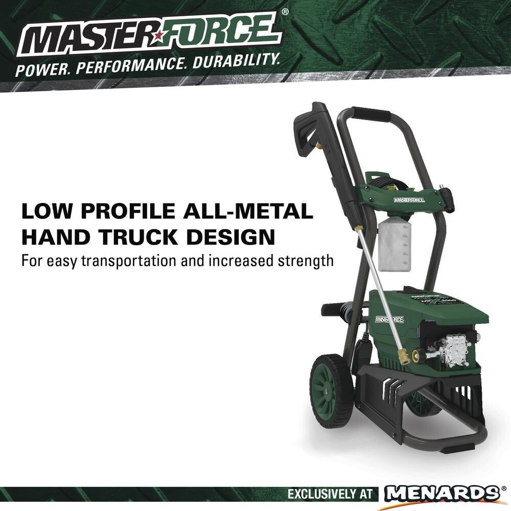 2000 PSI 1.2 GPM 13 Amp Corded Electric Low Profile Mobile Pressure Washer