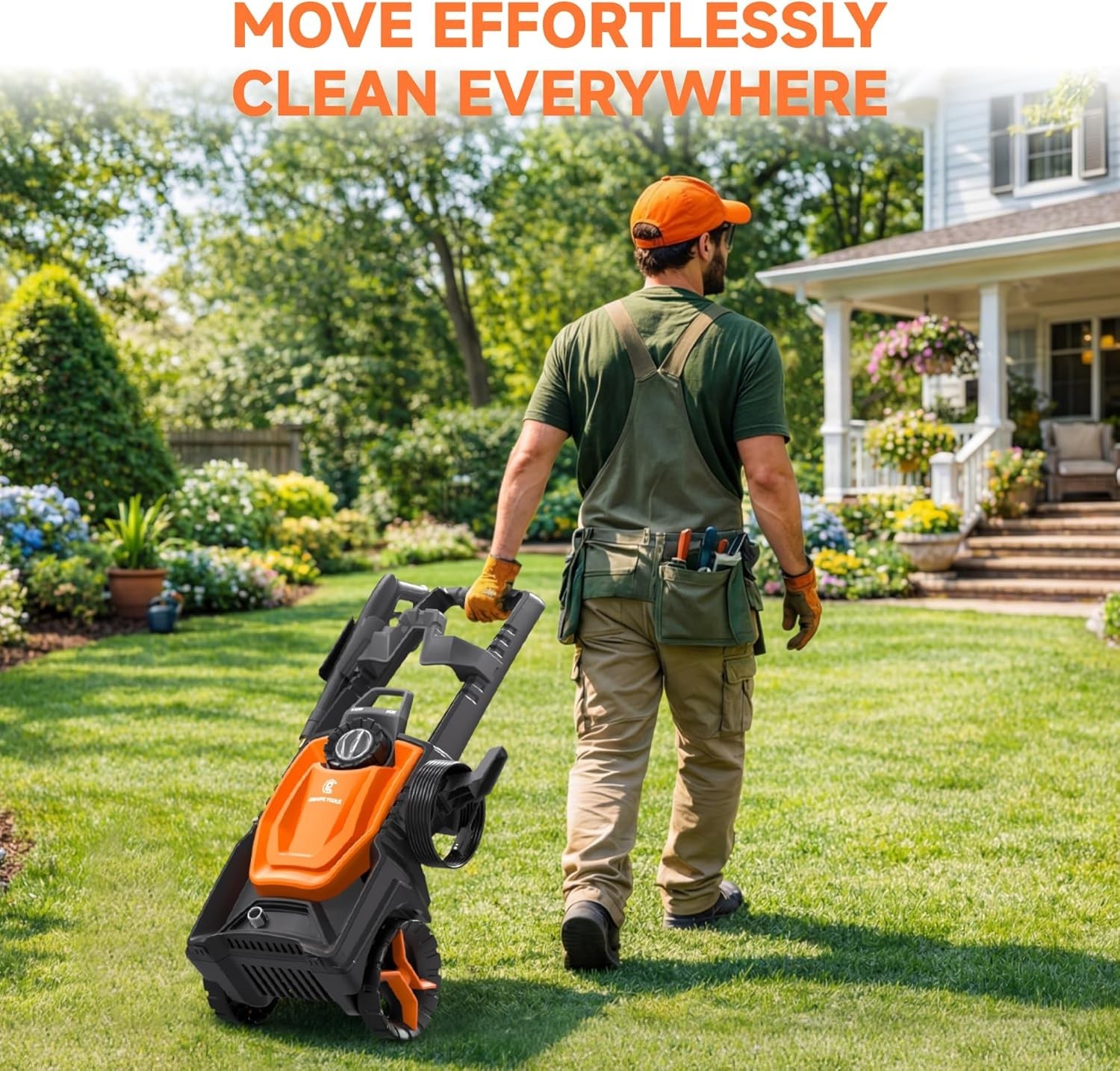 Giraffe Tools Electric Pressure Washer Max 2400 PSI 2.3 GPM, 20+32FT, 4 Nozzles