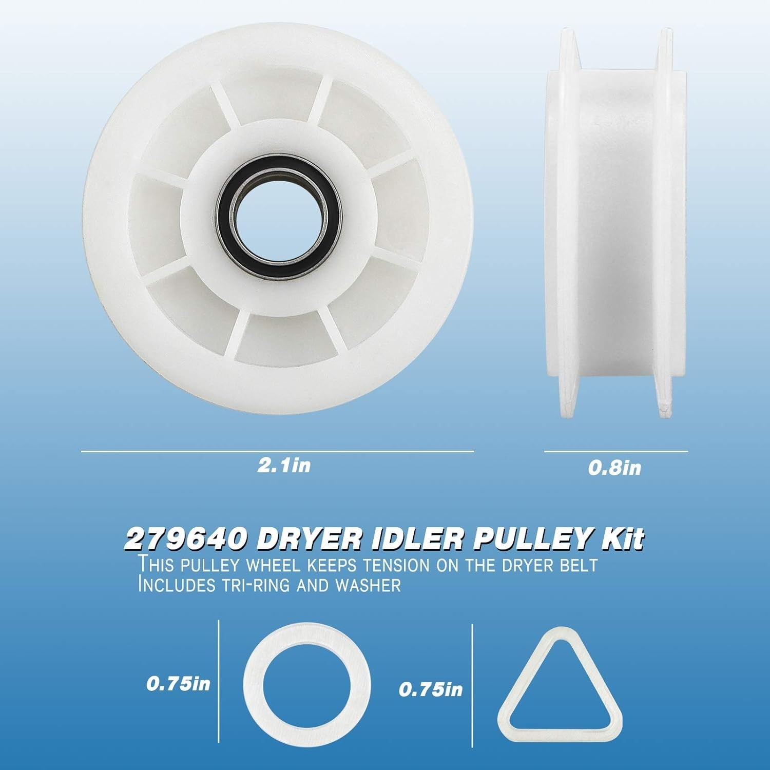 Dryer Maintenance Kit with Drum Roller & Belt