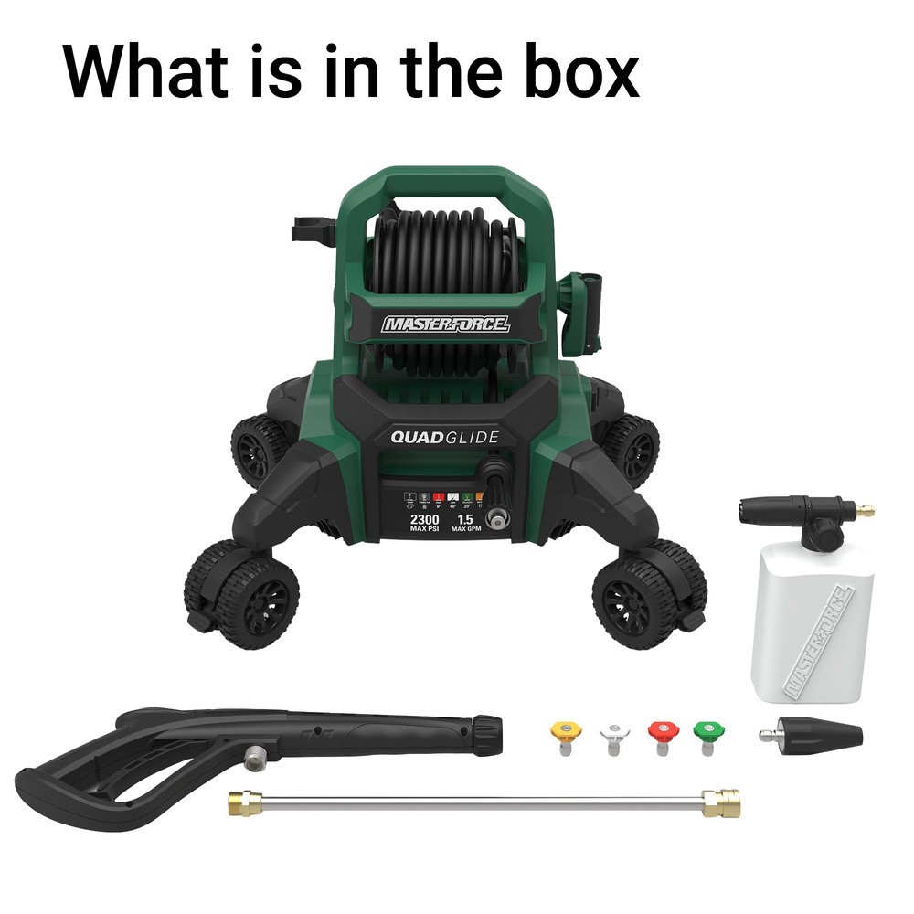 2300 Max PSI 1.5 Max GPM 13 Amp Corded Electric Pressure Washer Deck Cleaner