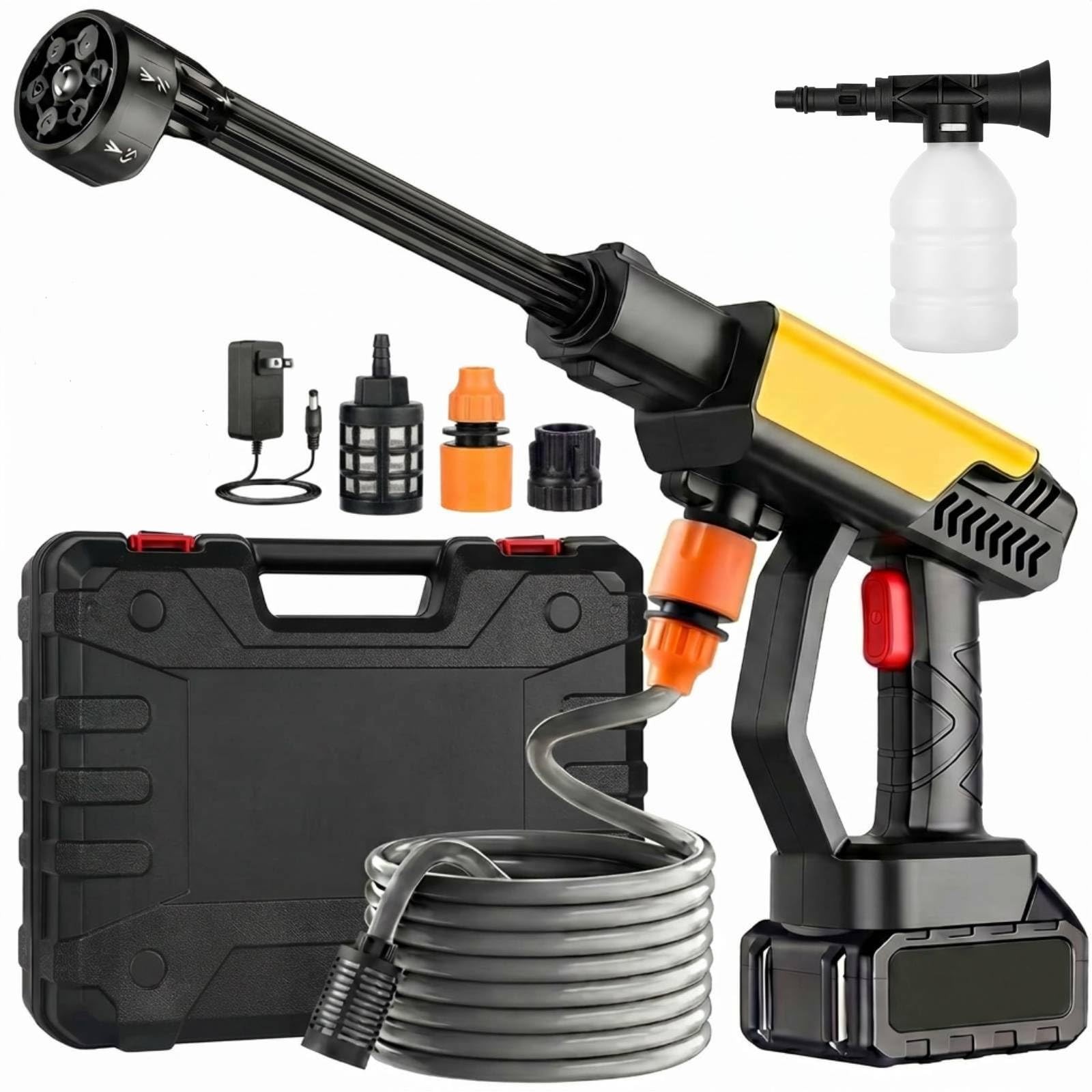 Portable Handheld Cleaning Tool, 6-in-1 Lightweight Car Cleaning Tool with Fo…
