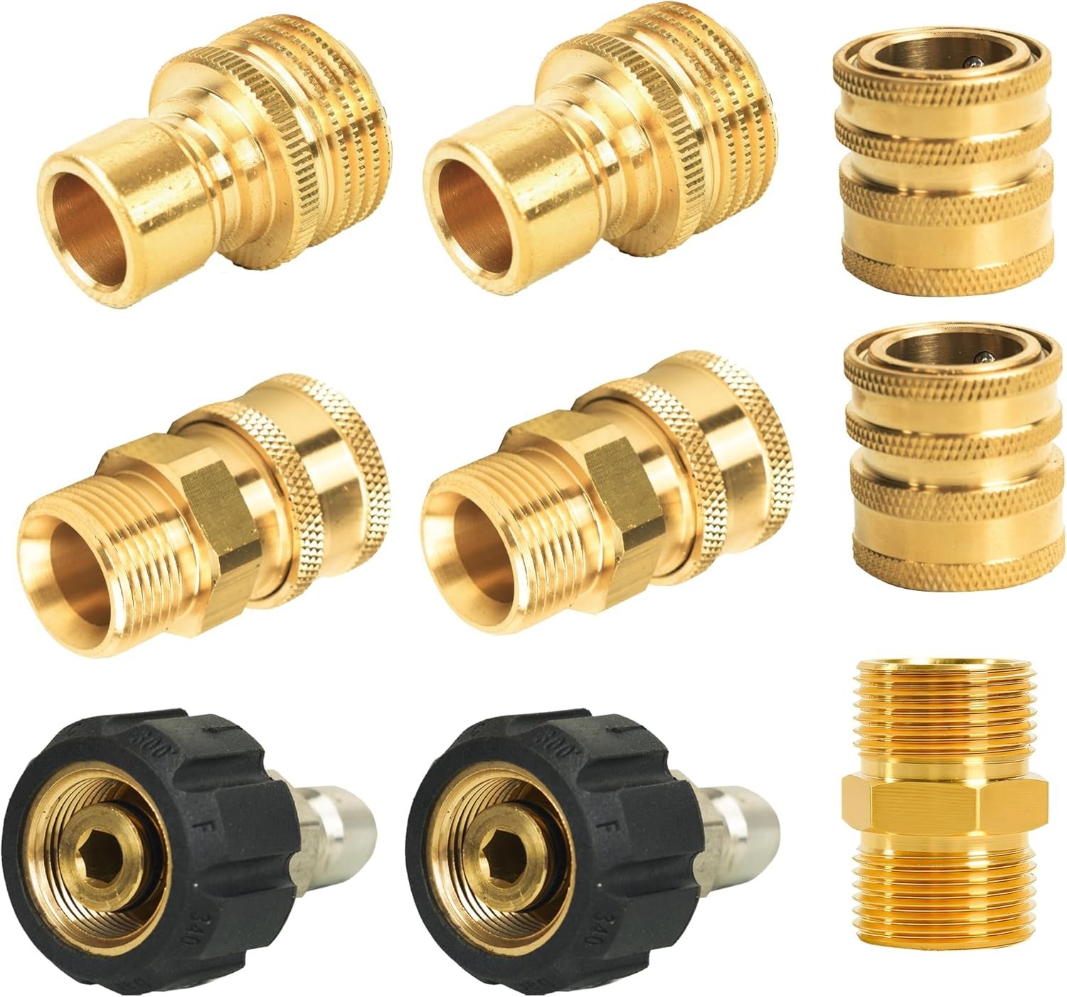 9-Pack Pressure Washer Adapter Set: M22 Quick Disconnect for Optimal Cleaning