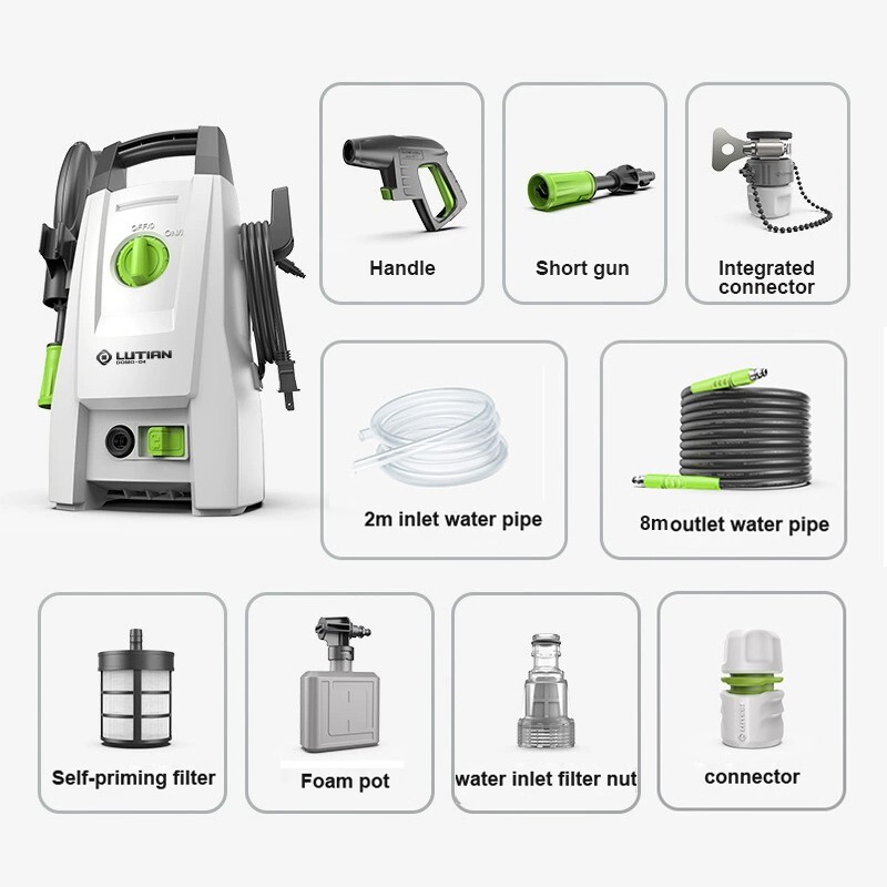 1400W High Pressure Cleaner Car Washer Sprayer Water Gun Cleaning Machine 100Bar