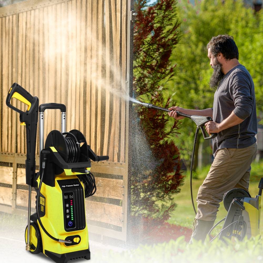 3800PSI Electric High Pressure Washer w/Touch Screen Adjustment Pressure 2.8 GPM