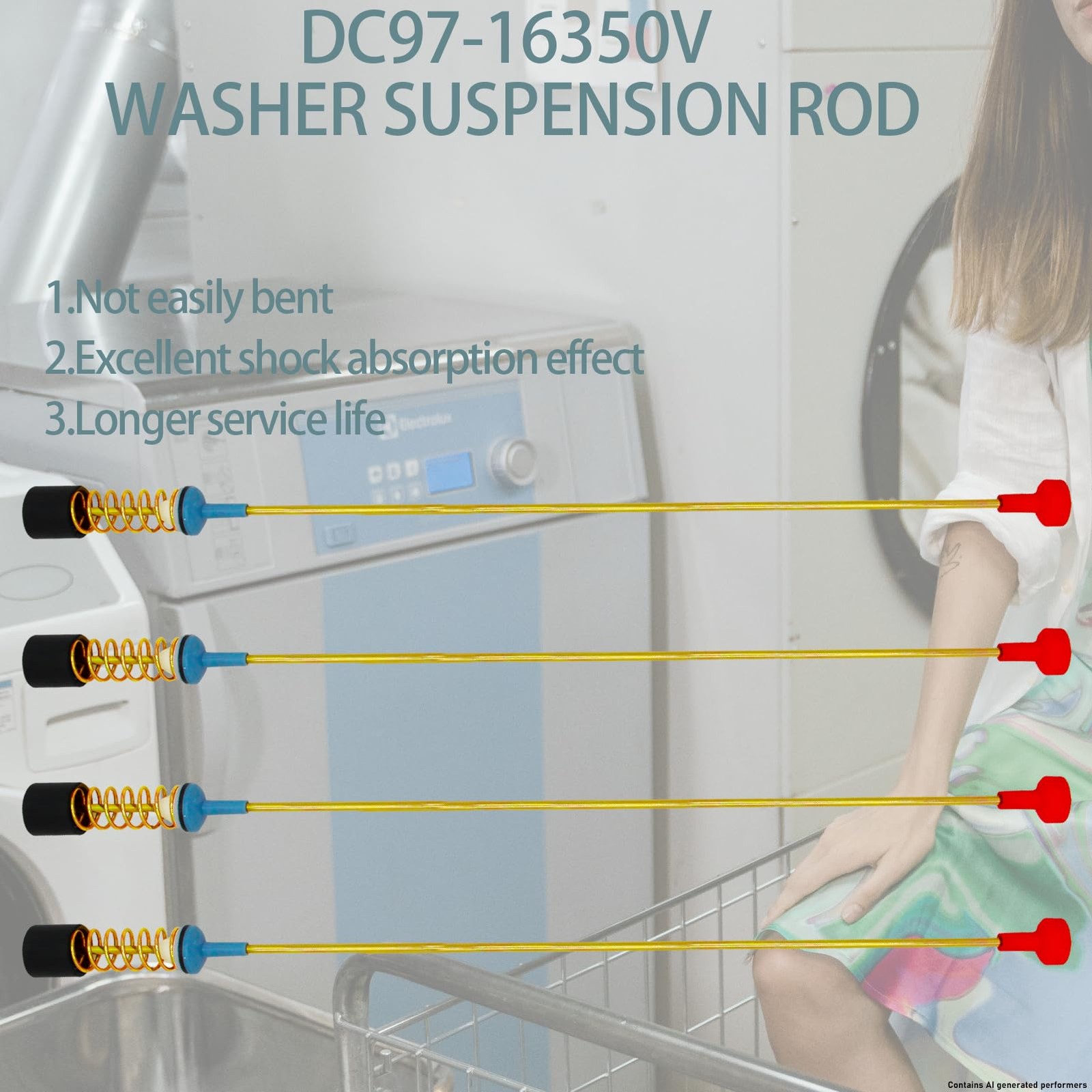 Washer Suspension Rod 27.6in For Samsung Top Loaders Heavy Duty Shock Absorber