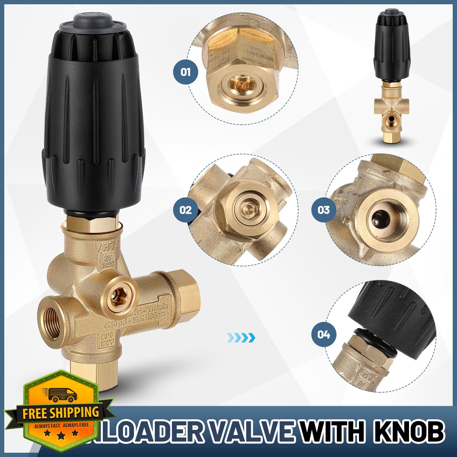 Threlaco 1 Pack Vrt3-310 Pressure Washer Unloader Valve