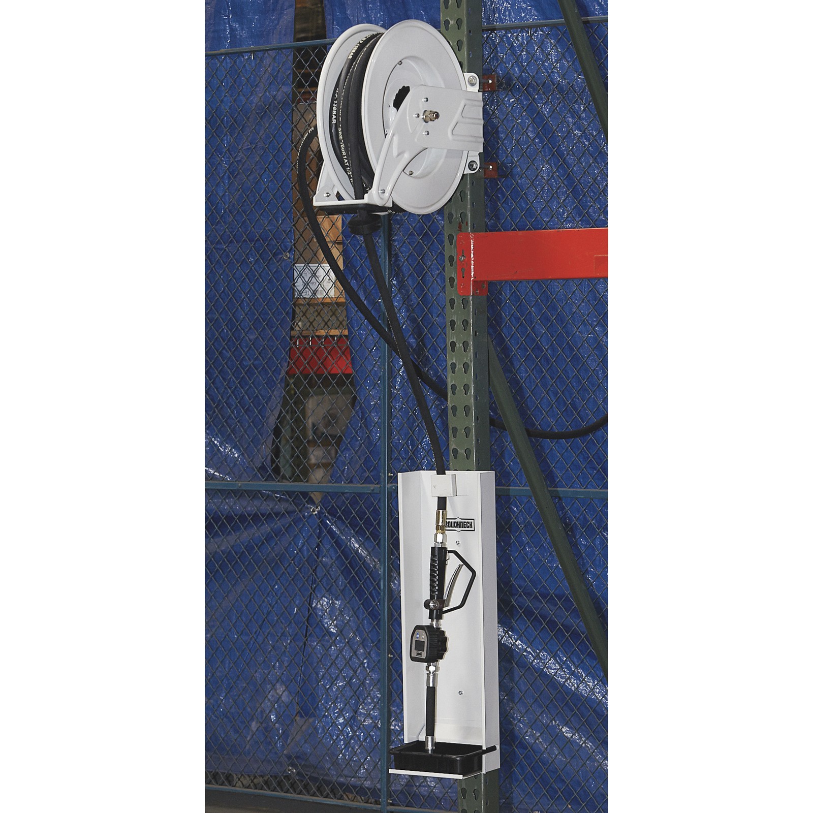 Strongway Oil Hose Reel Kit, 1/2in. x 50ft. NBR Rubber Hose, 1500 PSI, Steel