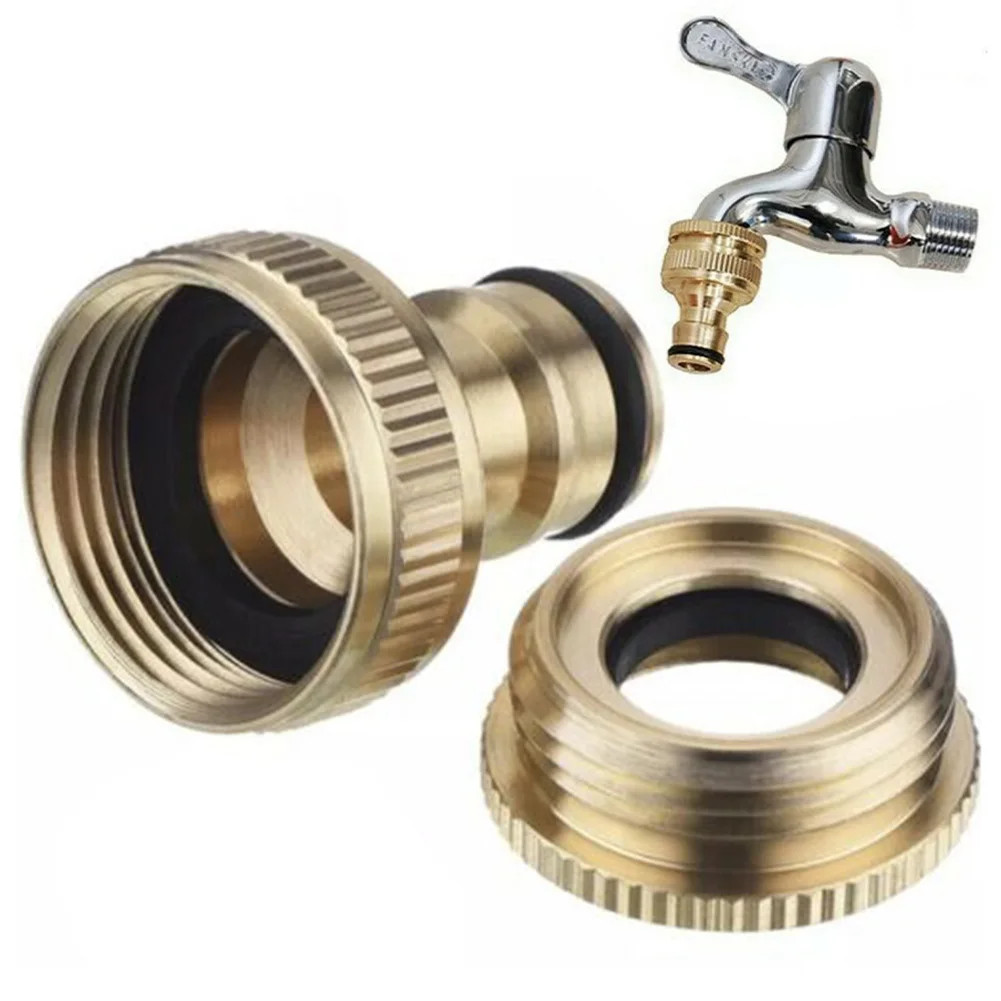 Brass Faucet Tap Connector Mixer Hose Adaptor Quick Connecter 1/2 3/4 Copper Hos