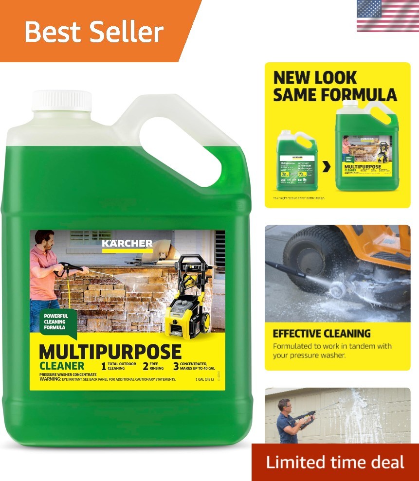 Highly Concentrated Cleaner for Pressure Washers – Cleans Patios, Fences & More