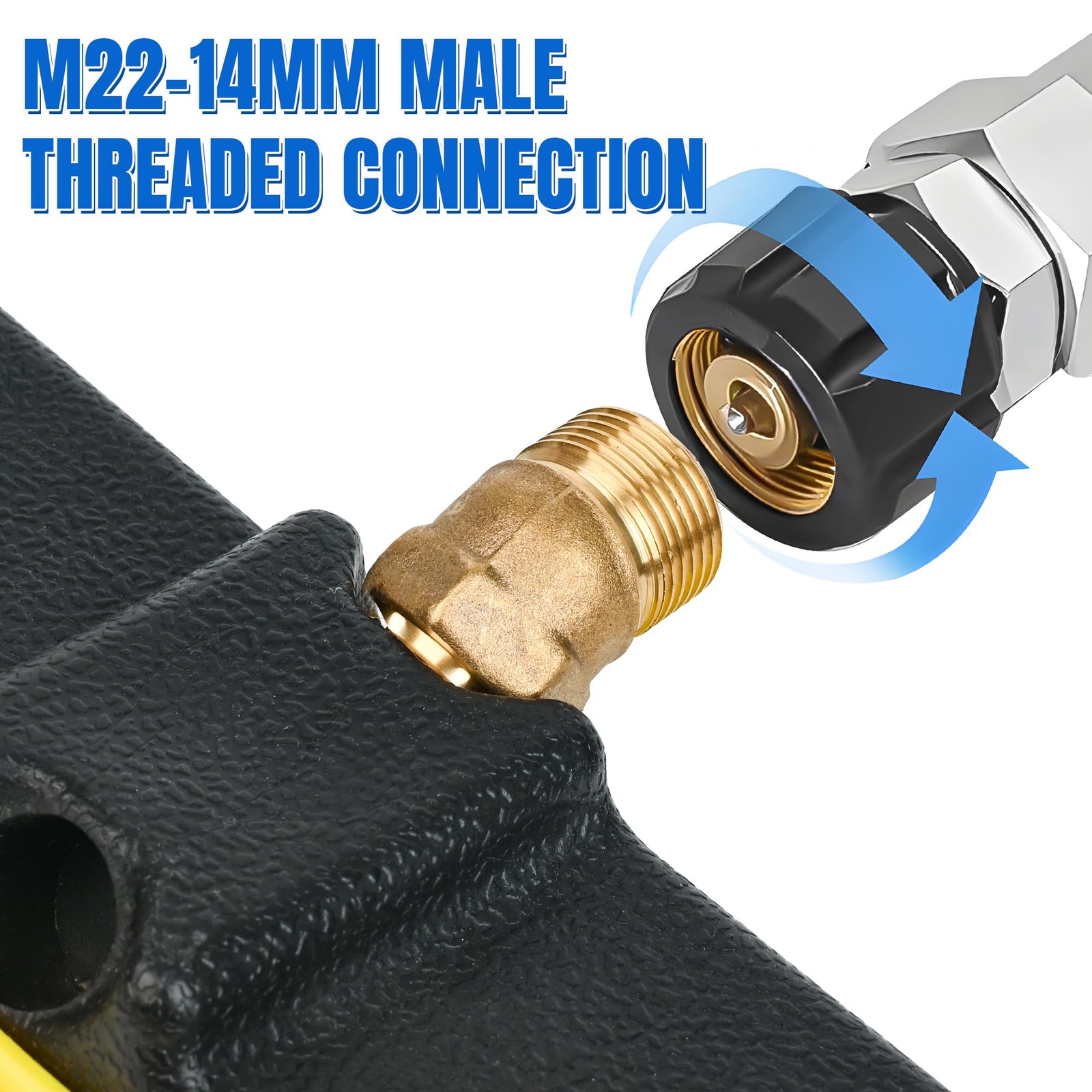 Pressure Washer Telescoping Wand Brush Head Attachment (M22-14mm Connection)
