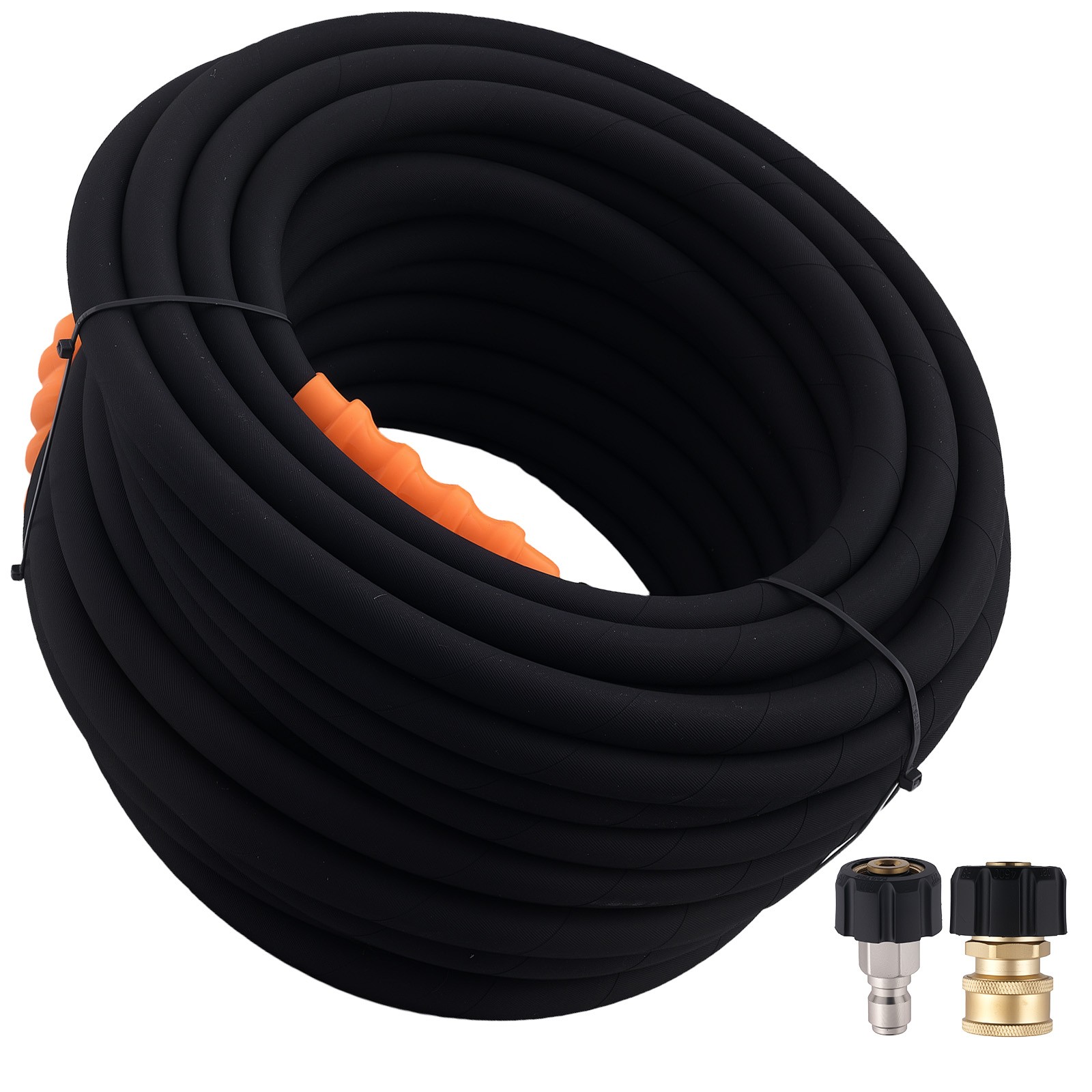 75FT 3/8″ Power Pressure Washer Hose 4800PSI Max 248°F Steel Wire Braid