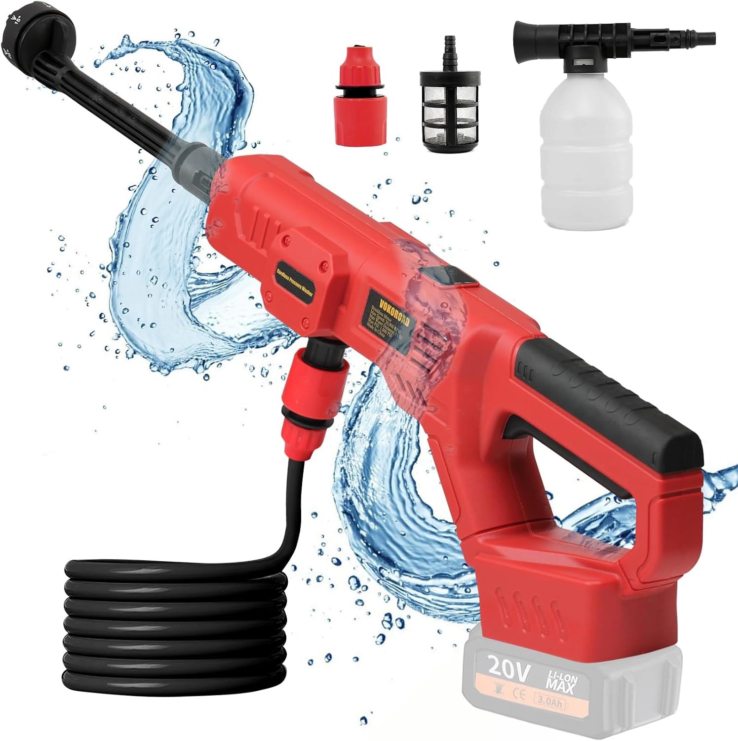 Cordless Pressure Washer for Milwaukee M18 Battery, Portable Cordless Power Wash