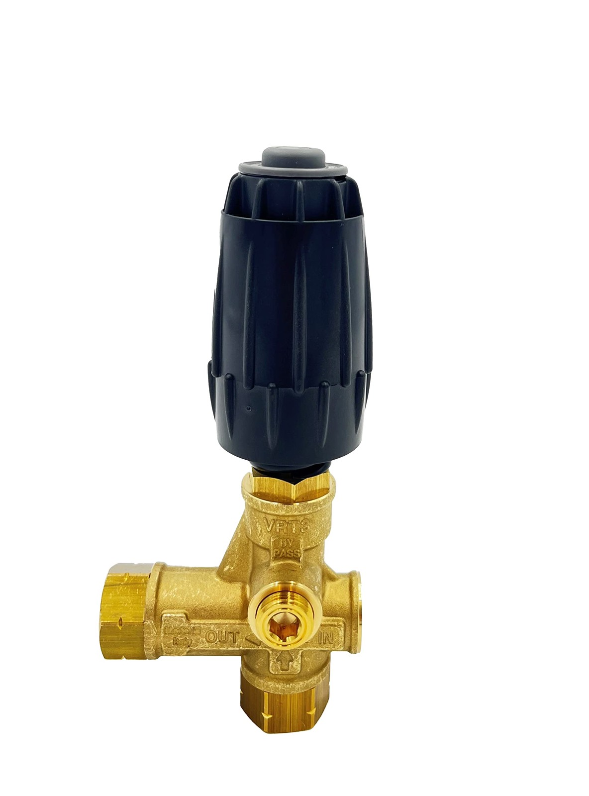 Pressure Washer Unloader Valve Brass 4500 PSI 10.5 GPM Adjustment Knob Black Spr