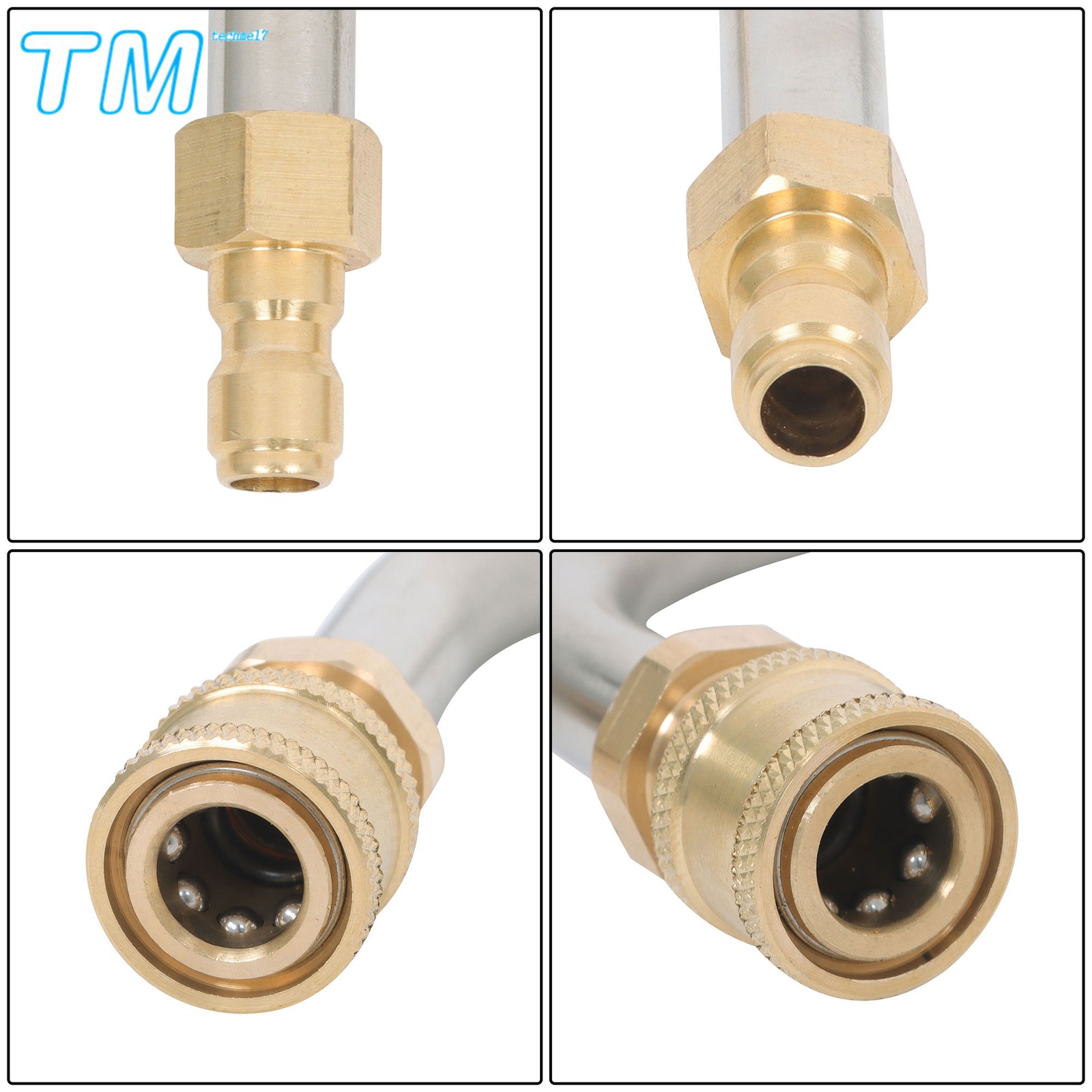 9 Pack High Pressure Water Gun Extension Rod 1/4’’ Quick Connect 4000 PSI