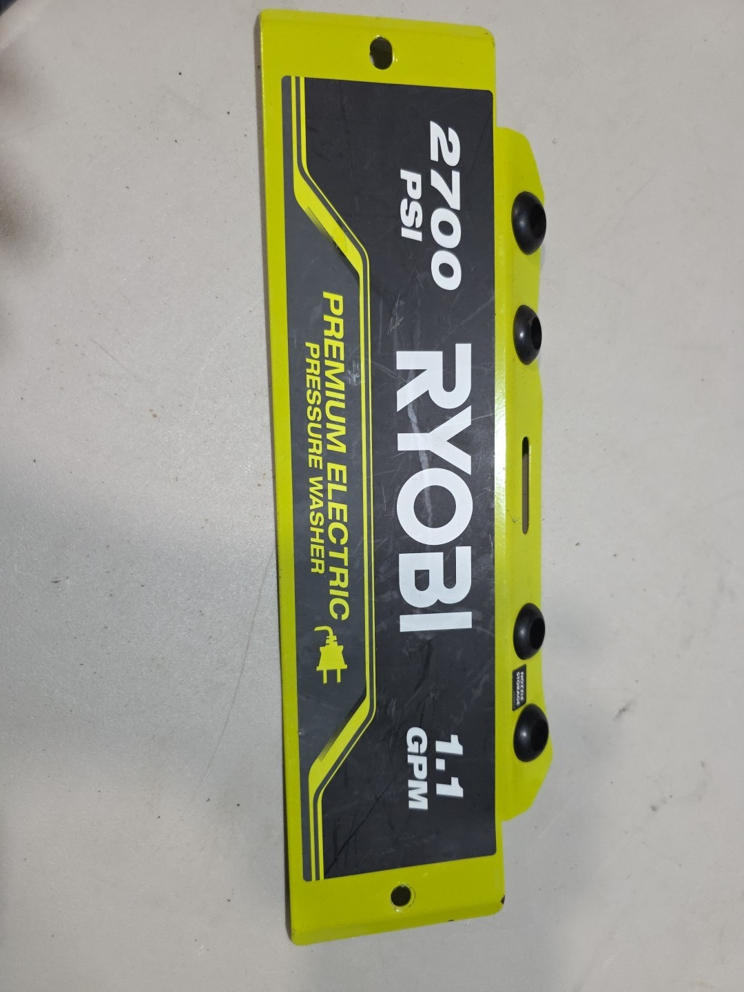 Ryobi OEM Parts. Face Panel Assembly RY142711VNM 2700-psi Corded Pressure Washer