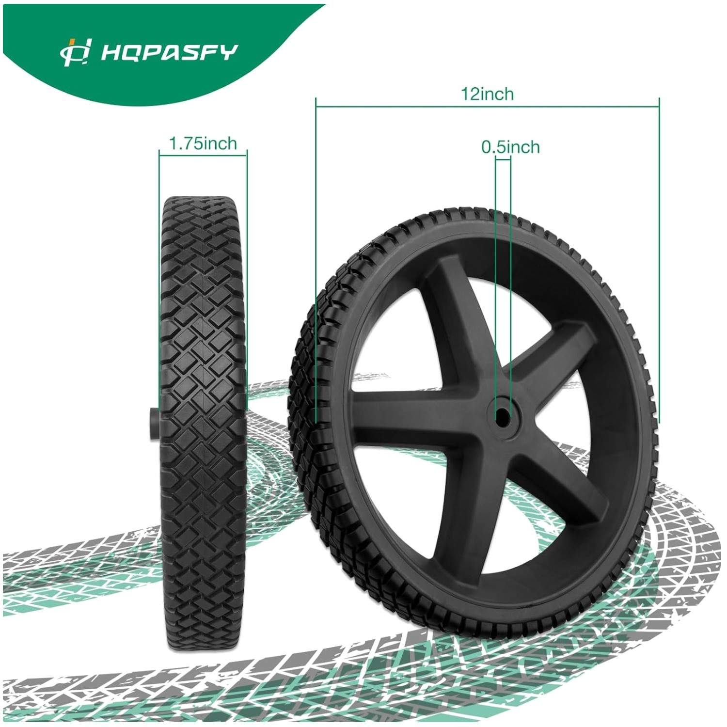 Heavy-Duty 12″ Replacement Wheels for Pressure Washers