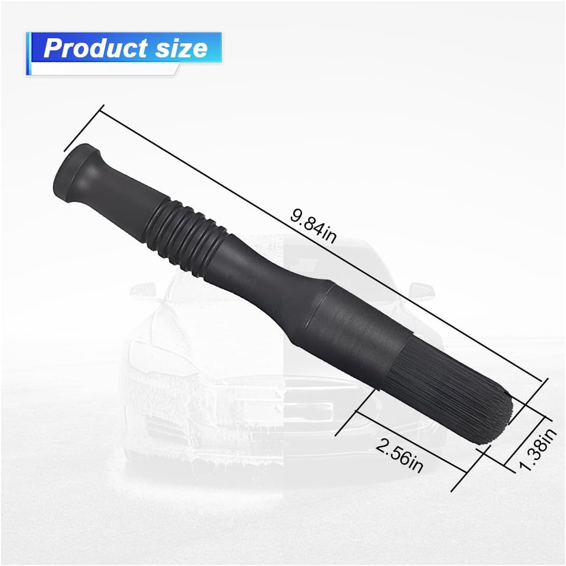 Car Parts Washer Brush, Bullet Head Parts Cleaning Brush for Cleaning Car Interi