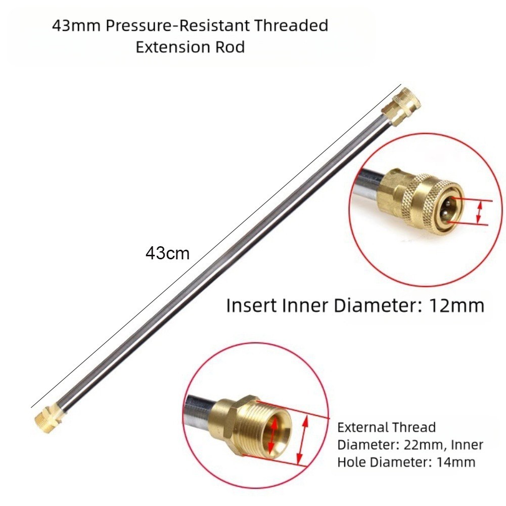 Spray Set 2 Pieces for Pressure Washers up to 4000 PSI Quick Connect M22