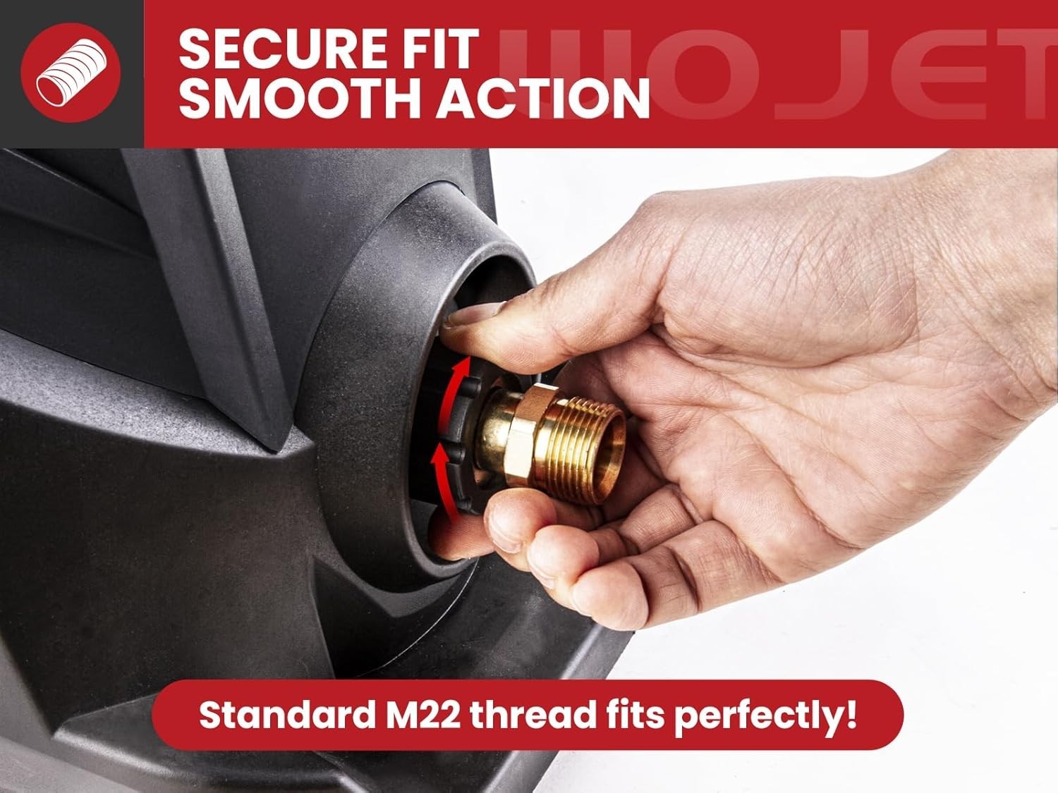 M22 15mm Female to 14mm Male Pressure Washer Adapter 5000 PSI