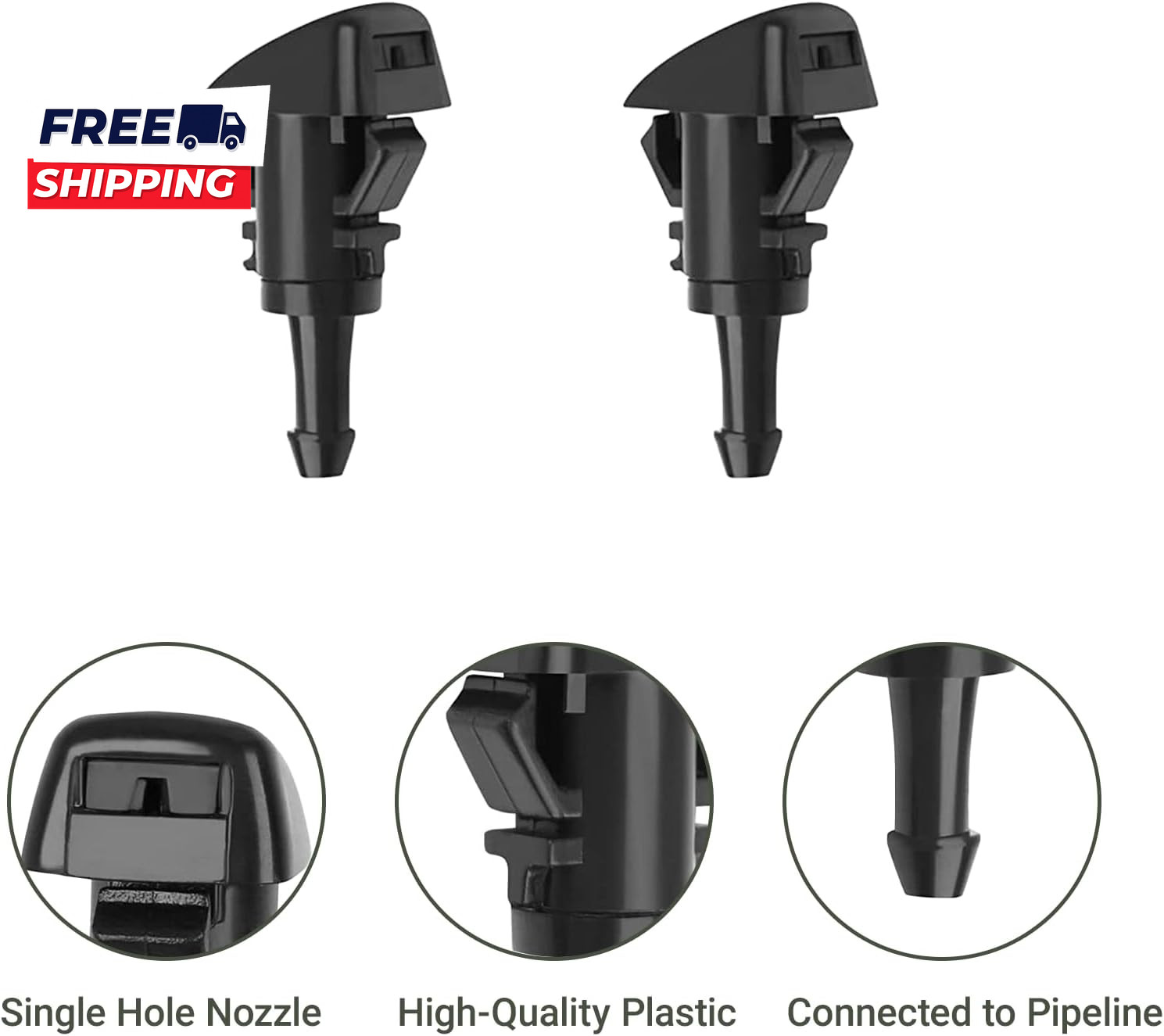 Windshield Washer Hose Kit 5M Washer Fluid Hose with 12 Pcs Connectors 2 Fan No