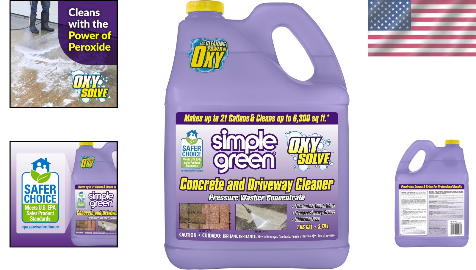 Biodegradable Oxy Solve Pressure Washer Cleaner – 128 Fl Oz for Tough Stains