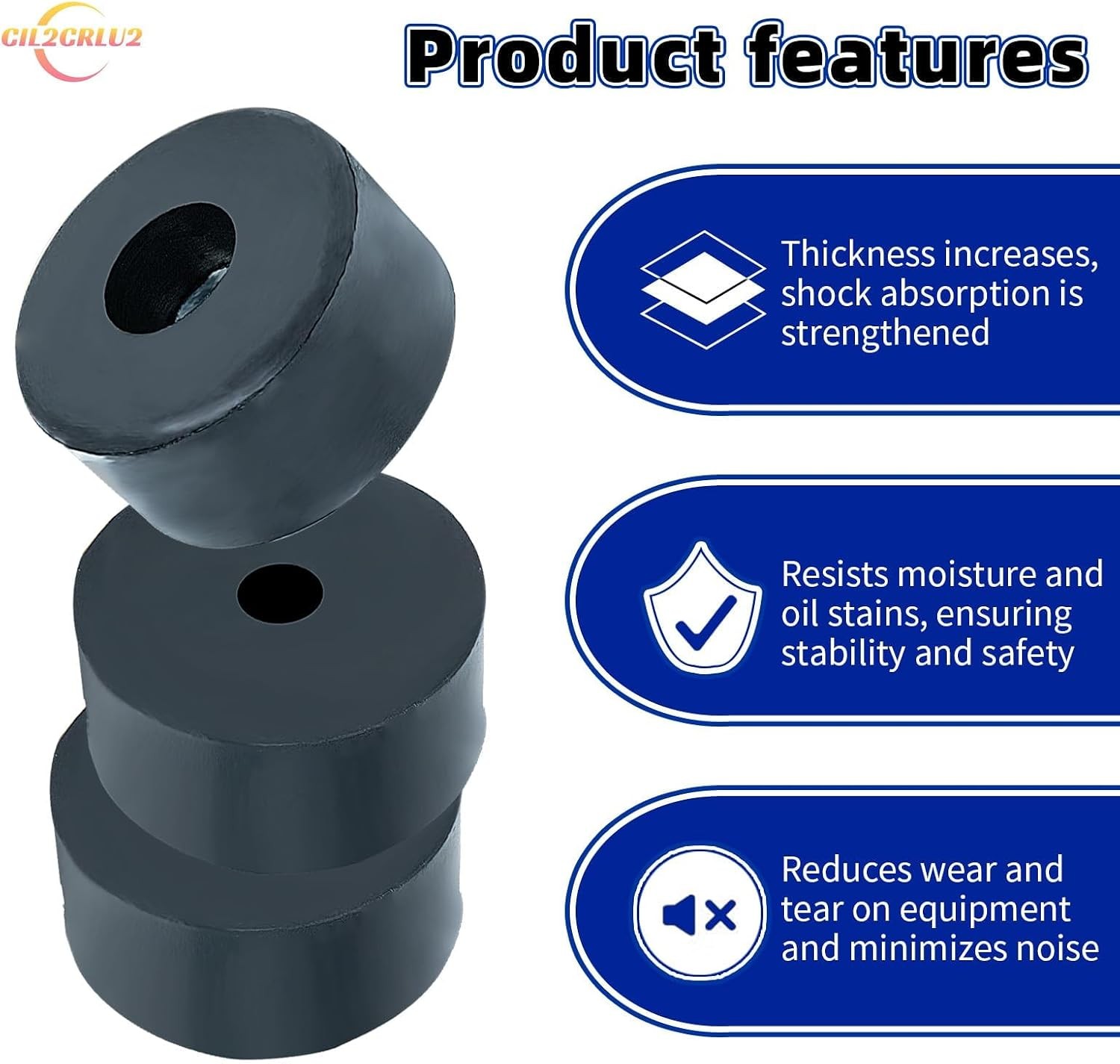 8 Pcs 192310GS anti Vibration Foot Pad Isolator Rubber Bumper, Screw Compressors