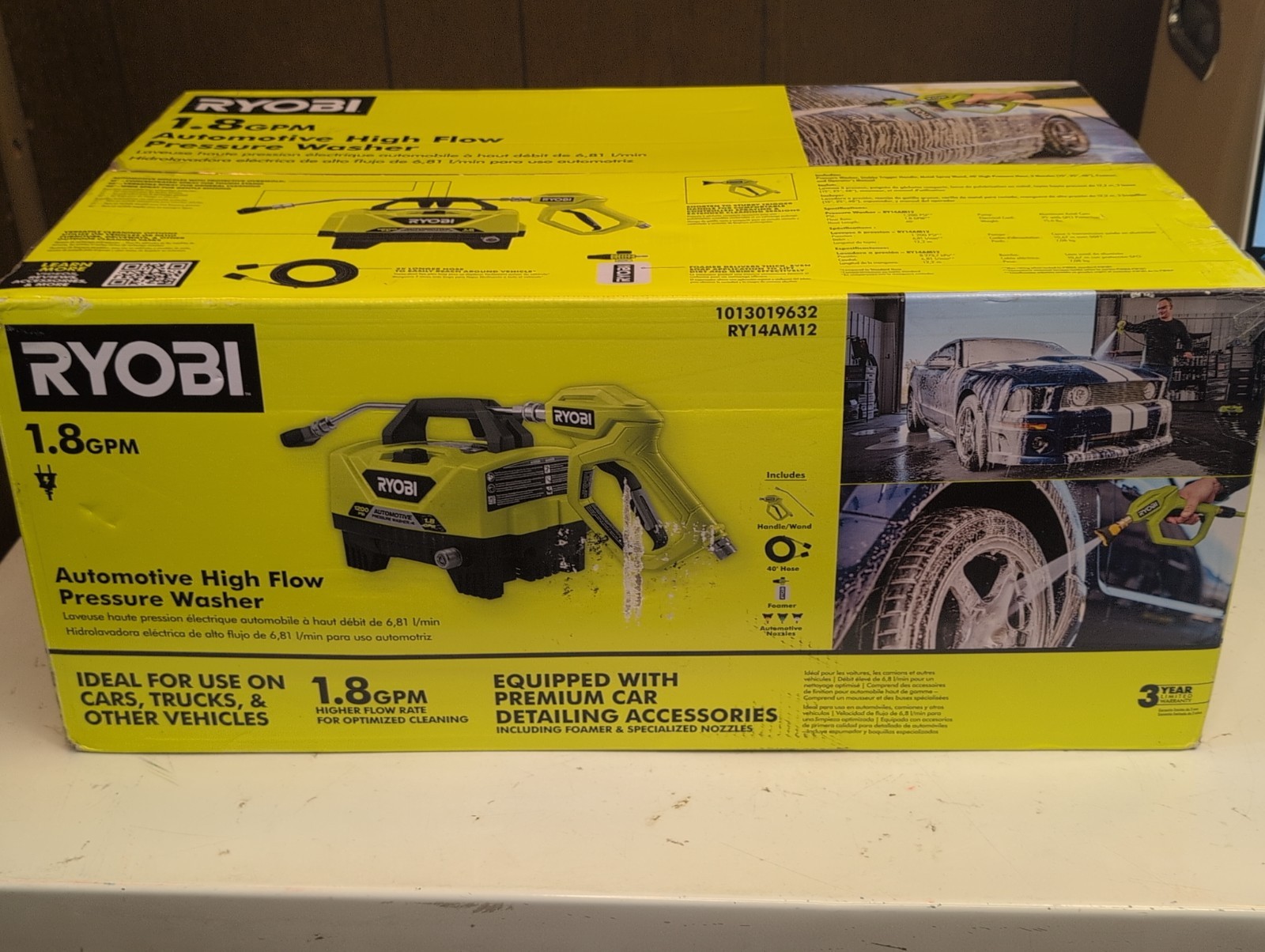 NEW!! RYOBI 1200 PSI 1.8 GPM Cold Water High Flow Electric Pressure Washer (NEW
