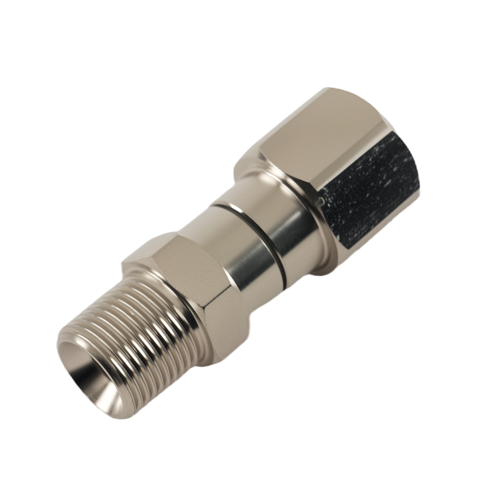 2x 3/8″ NPT 360° Swivel Adapter Stainless Steel for Pressure Washer Hose Gun