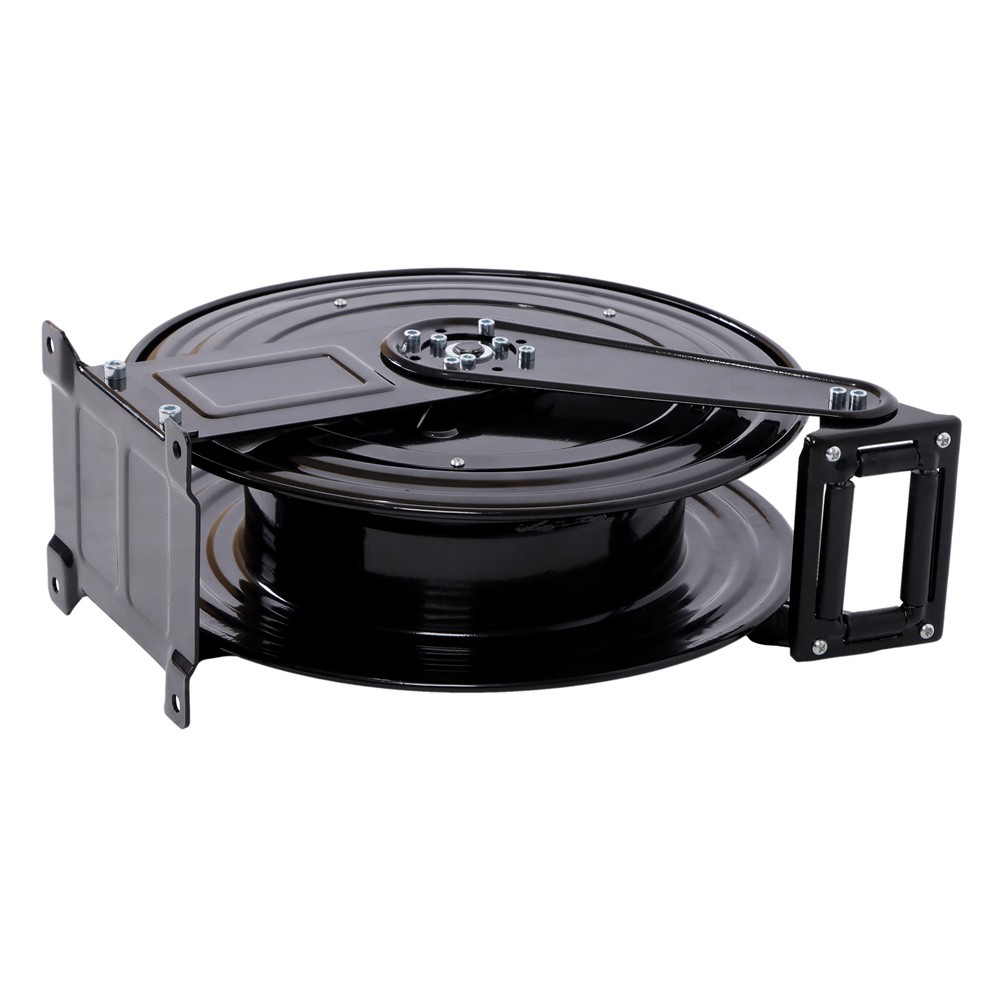 50ft 3/8″ NPT Outlet Pipe Pressure Washer Hose Reel With Swivel Arm 4000 PSI