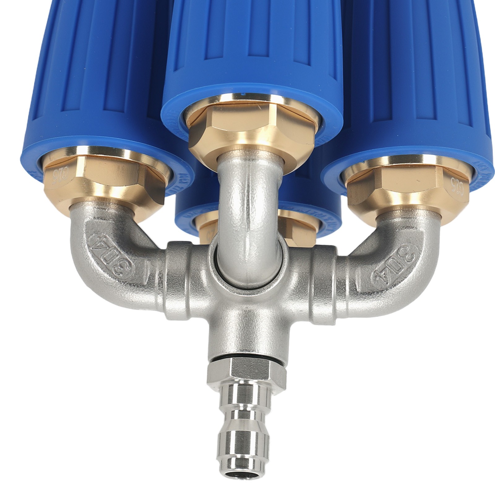 360° Rotating Pressure Washer Four Turbo Nozzle Quick Connect Rotating Steel