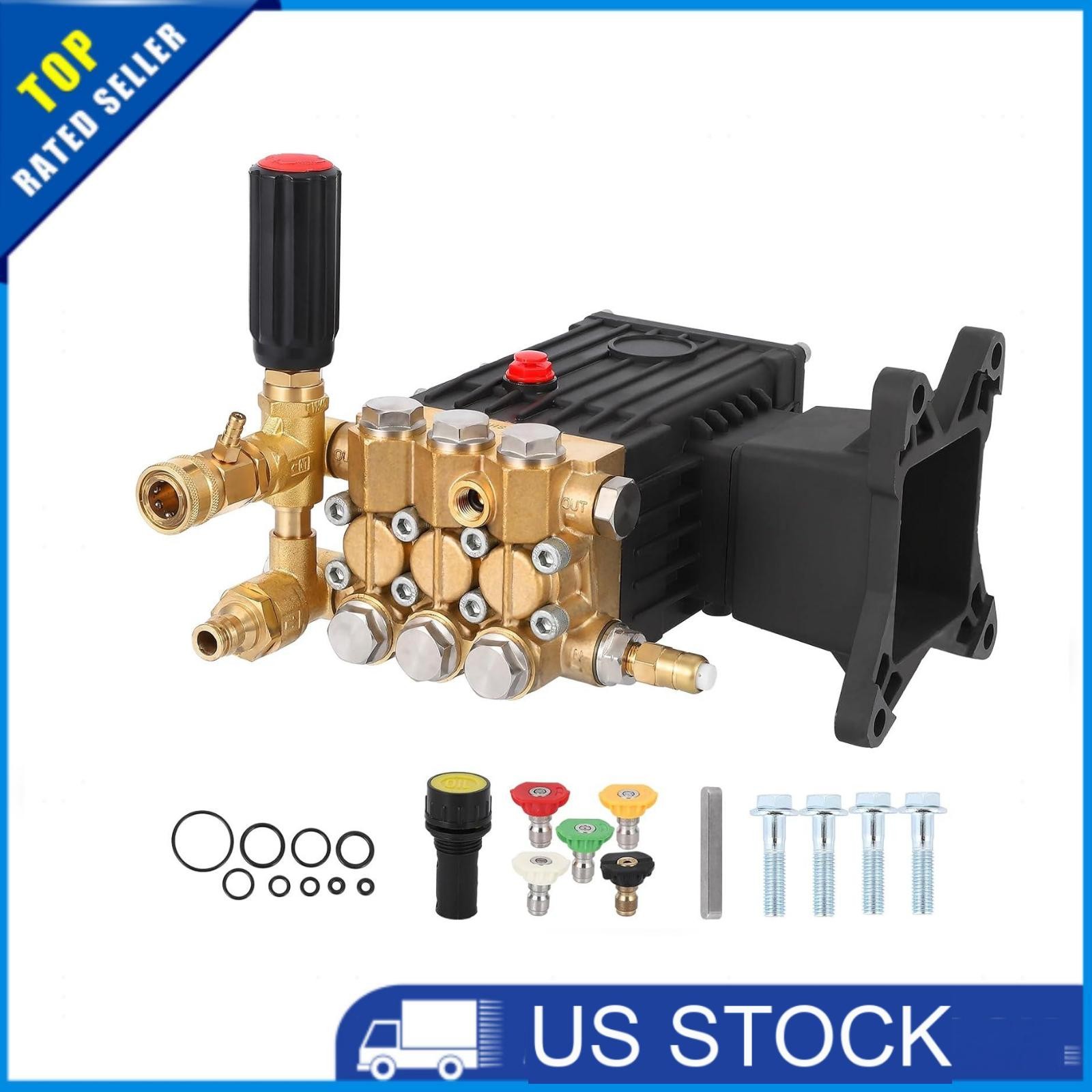 Pressure Washer Pump, 1″ Shaft Horizontal Gas Power Washer Pump Replacement