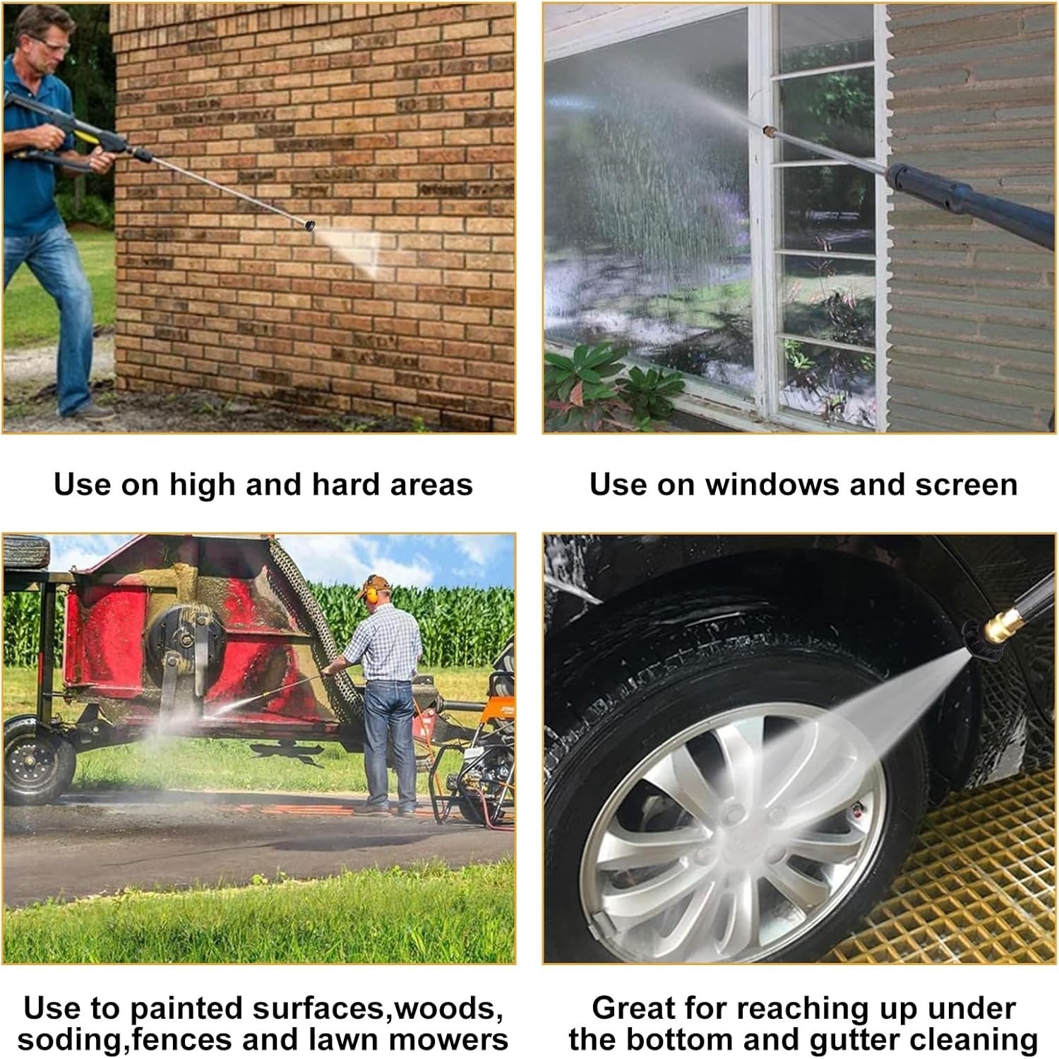 Up to 4000 PSI Pressure Washer Nozzles, 6-Pack 65-Degree Stainless Steel Tips