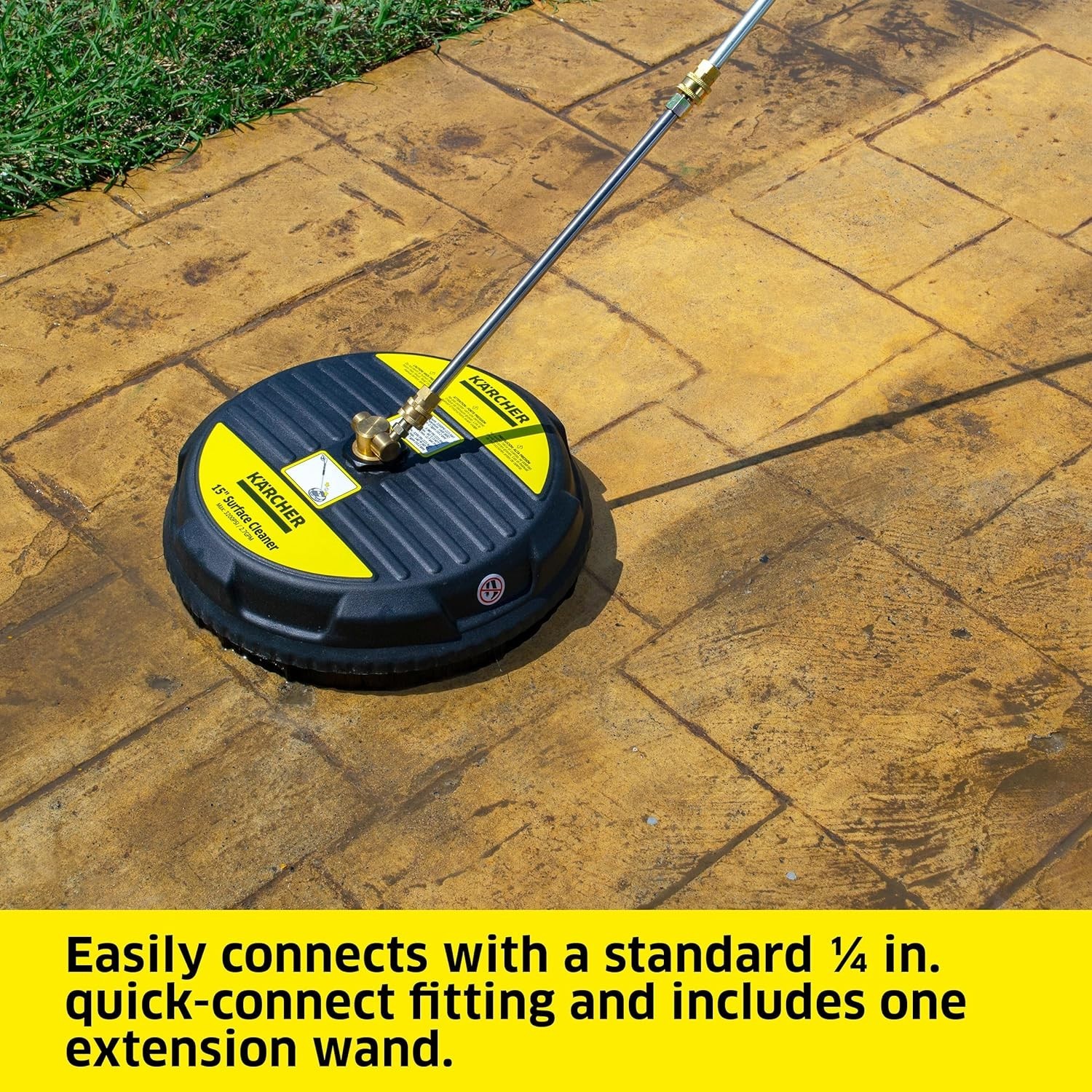 Efficient 15″ Surface Cleaner for Pressure Washers – Quick Connect, Streak-Free
