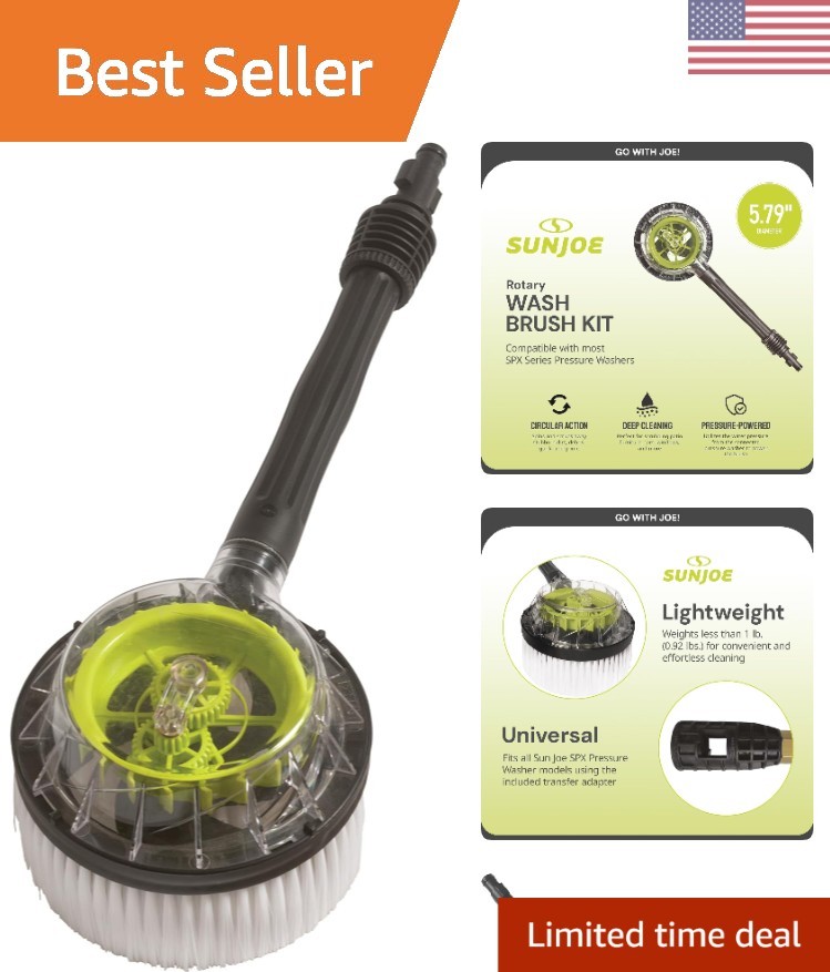 Green Rotary Wash Brush Kit for SPX Pressure Washers – Scrub Away Stubborn Grime