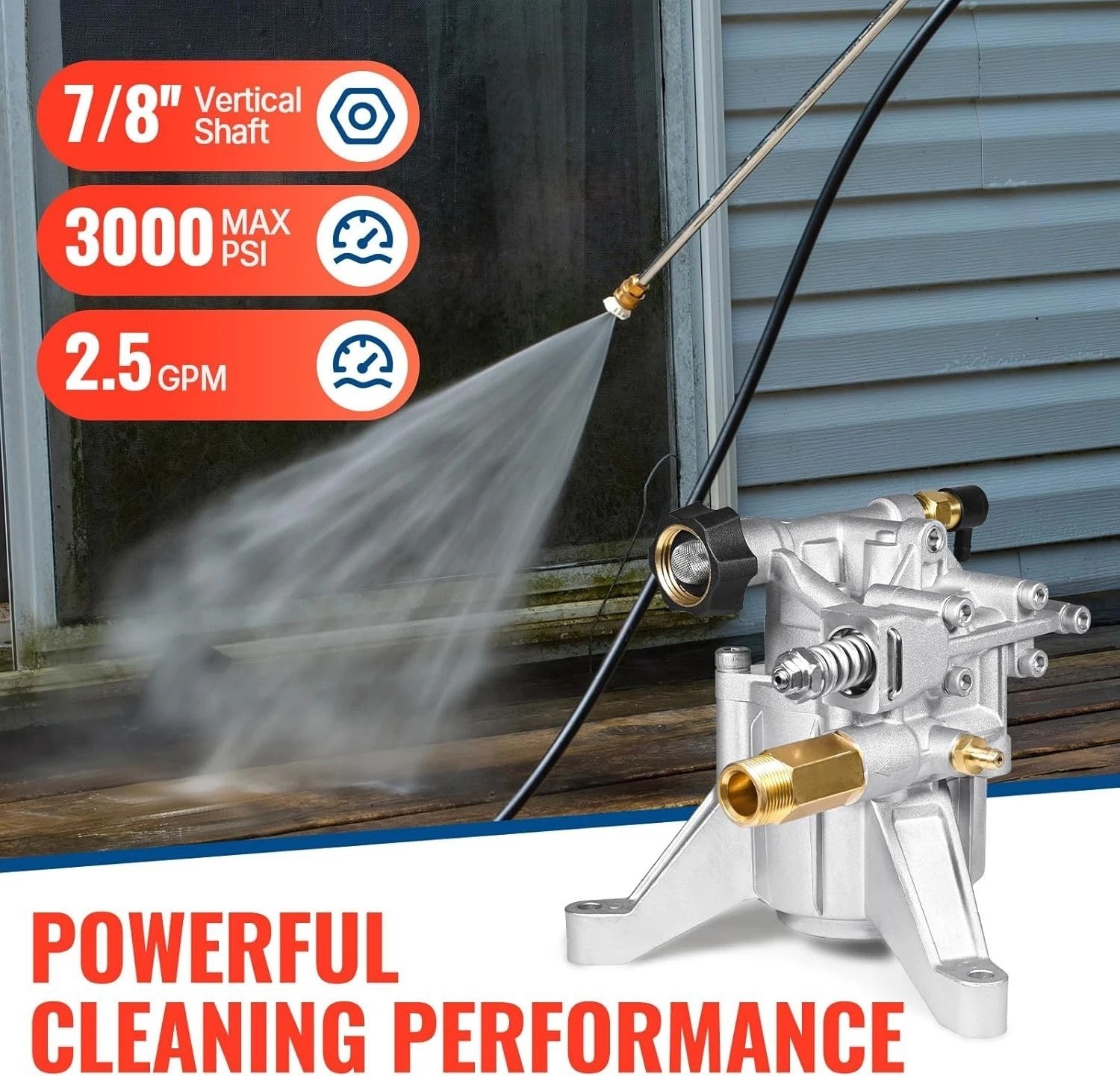 Adjustable Unloader Vertical Pressure Washer Pump – 3000 PSI Performance Upgrade