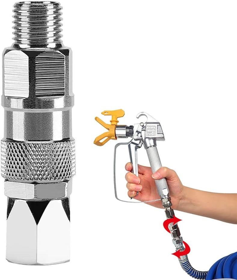 360-Degree Stainless Steel Sprayer Joint for High-Pressure Paint Guns – 1/4 inch