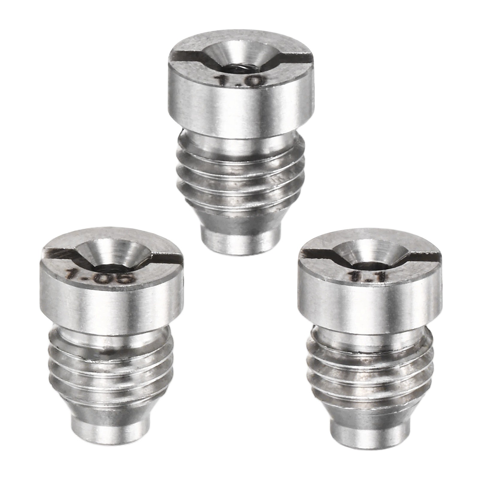 3-Pack 1.0/1.05/1.1 mm Stainless Steel Foam Cannon Orifice Nozzle Tips