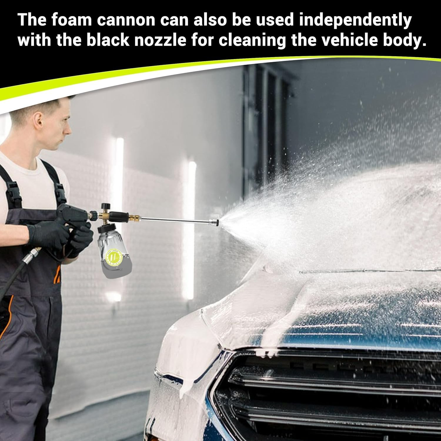 16 Inch Undercarriage Pressure Washer Attachment with 4000 PSI Foam Cannon