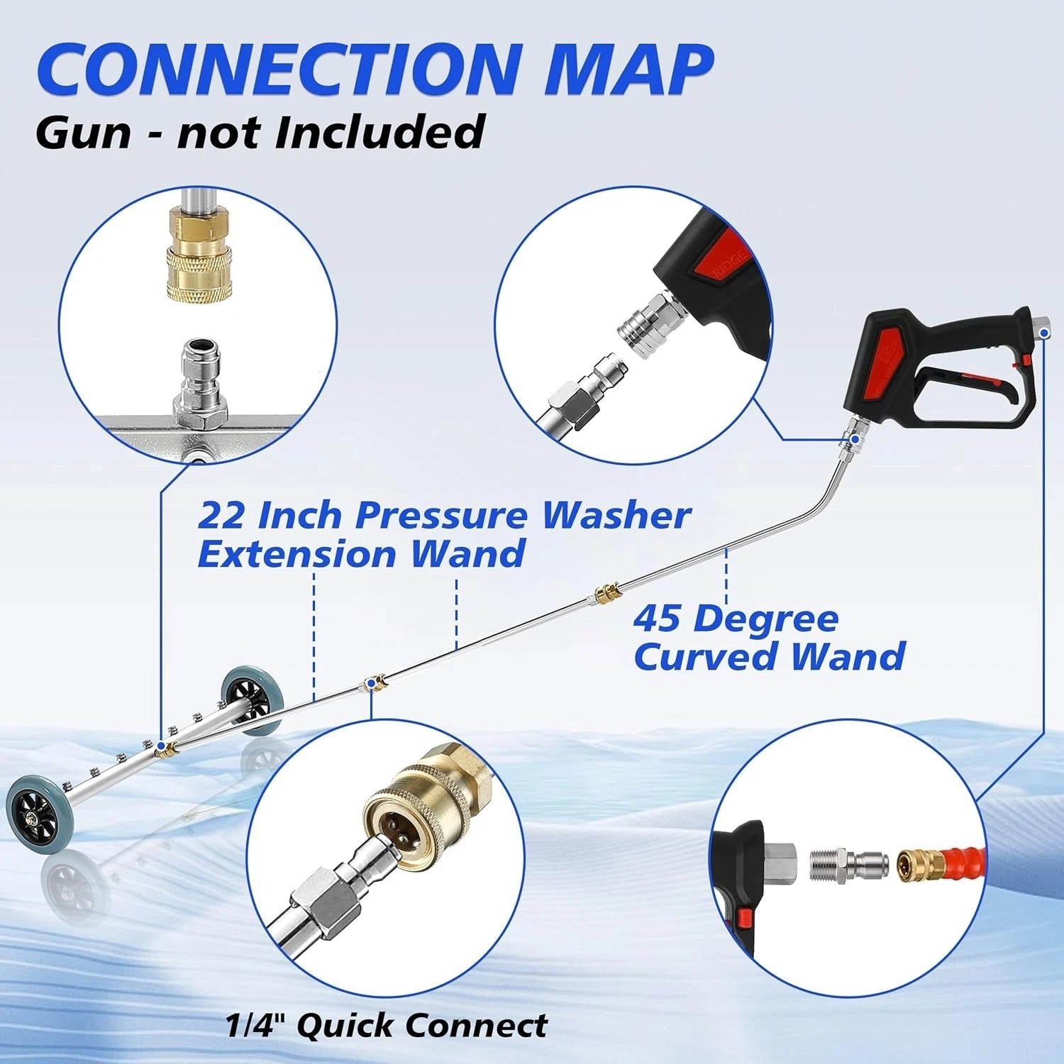 Professional 24-Inch Undercarriage Cleaner with Extension Wands – 4000 PSI Ready
